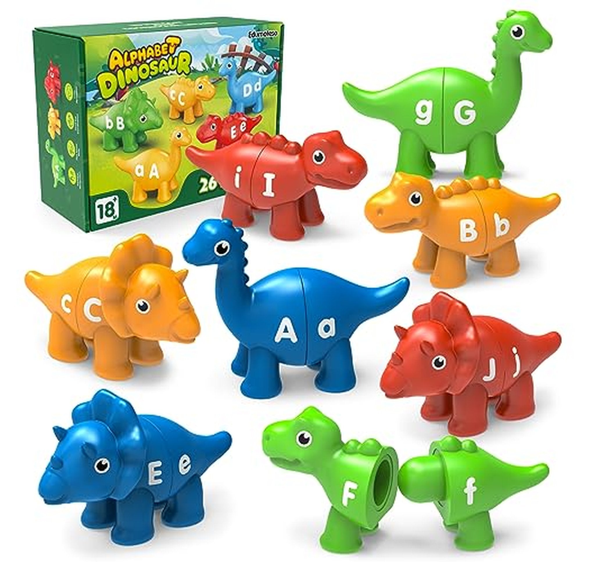 26 Piece Dinosaur Alphabet Matching Learning Toy Set