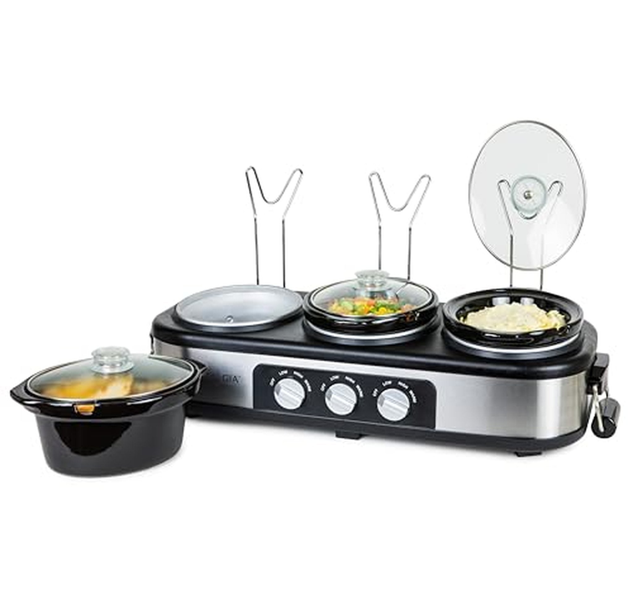 3-Station 1.5-Quart Slow Cooker Buffet Server