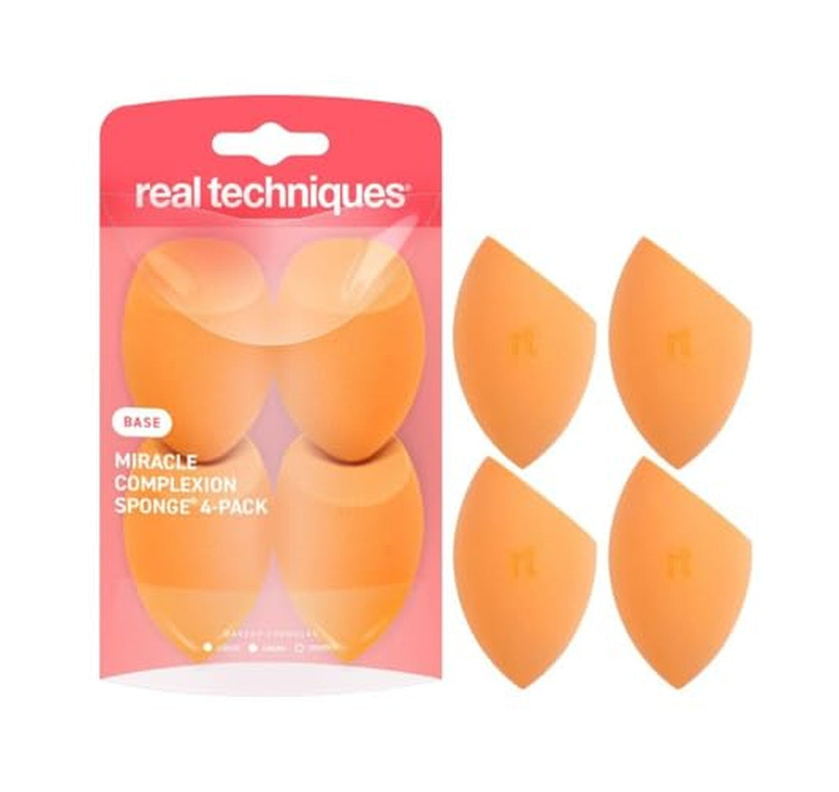 4 Pack Real Techniques Miracle Complexion Makeup Sponges