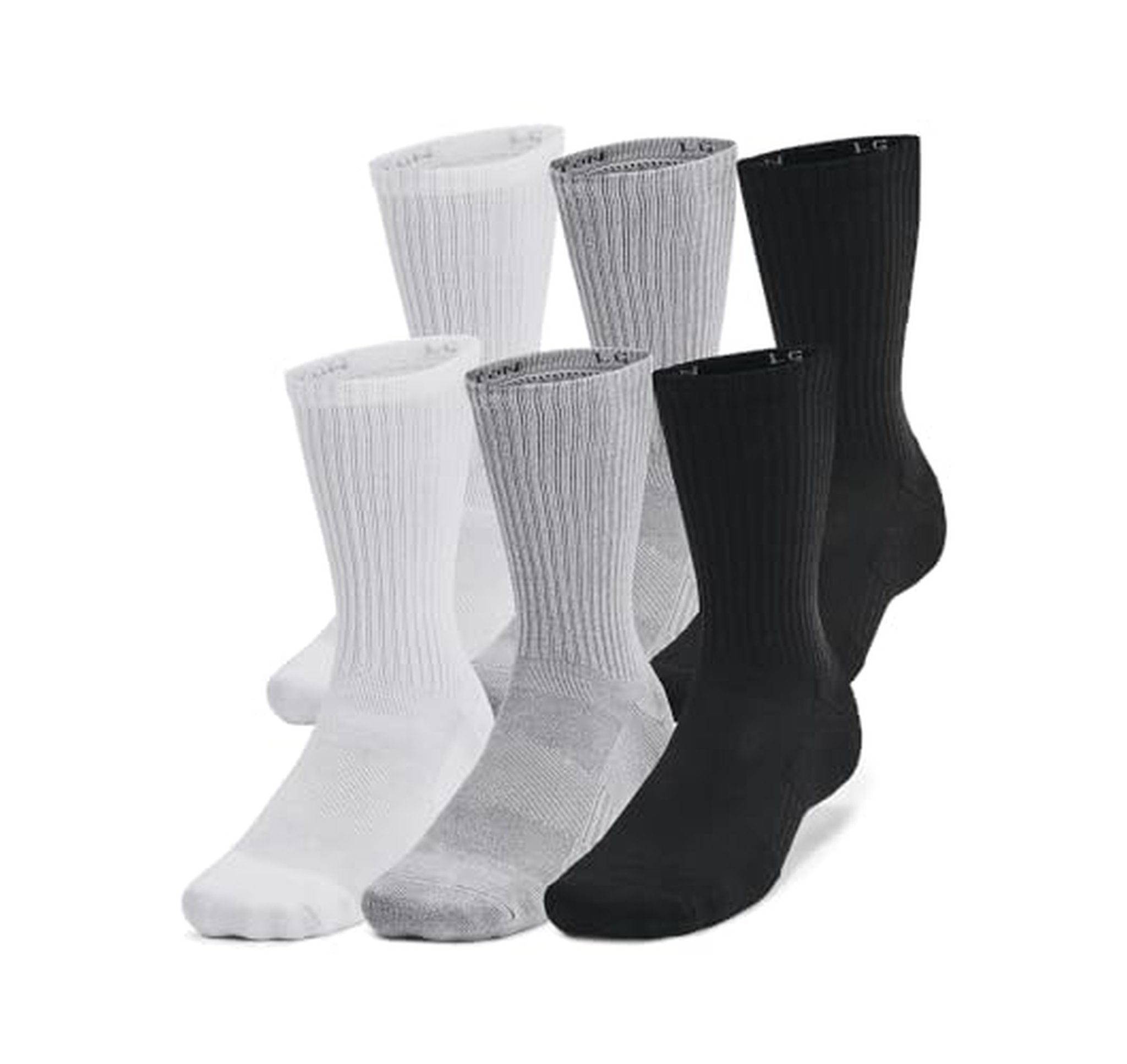 6 Pack Under Armour Cotton Crew Training Socks