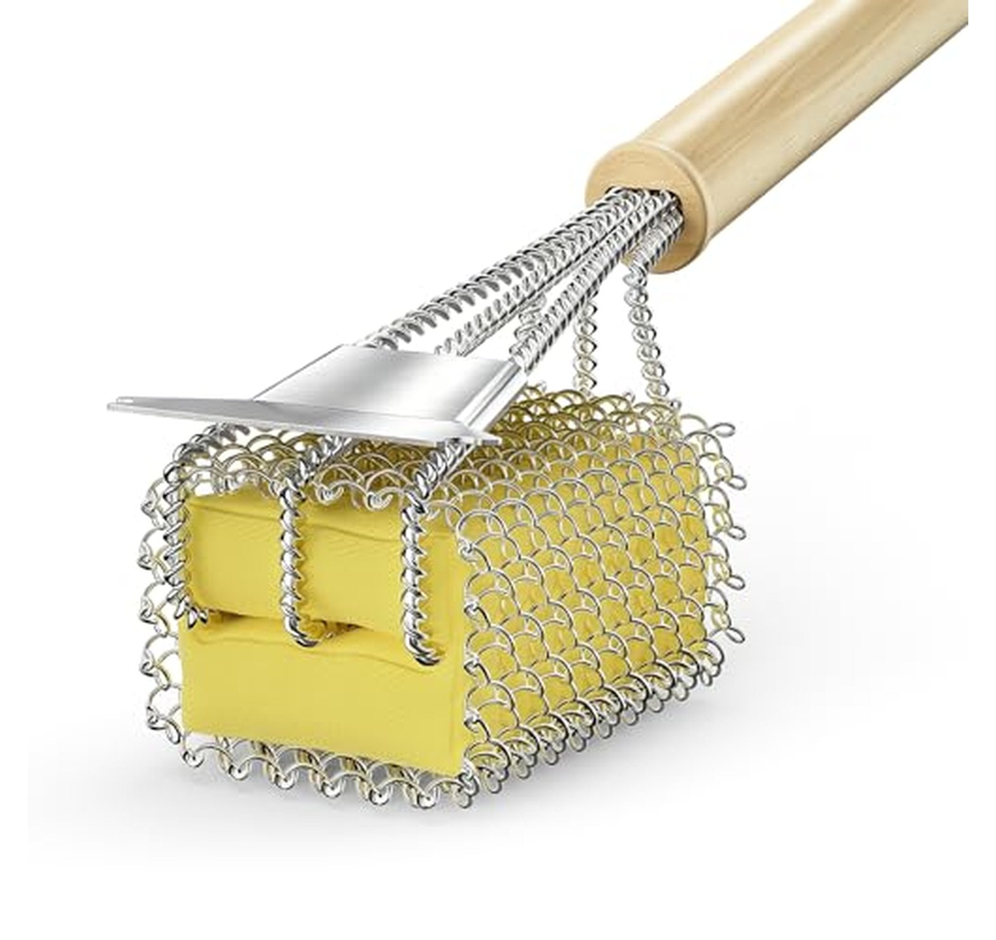 Bristle-Free Grill Brush with Scraper