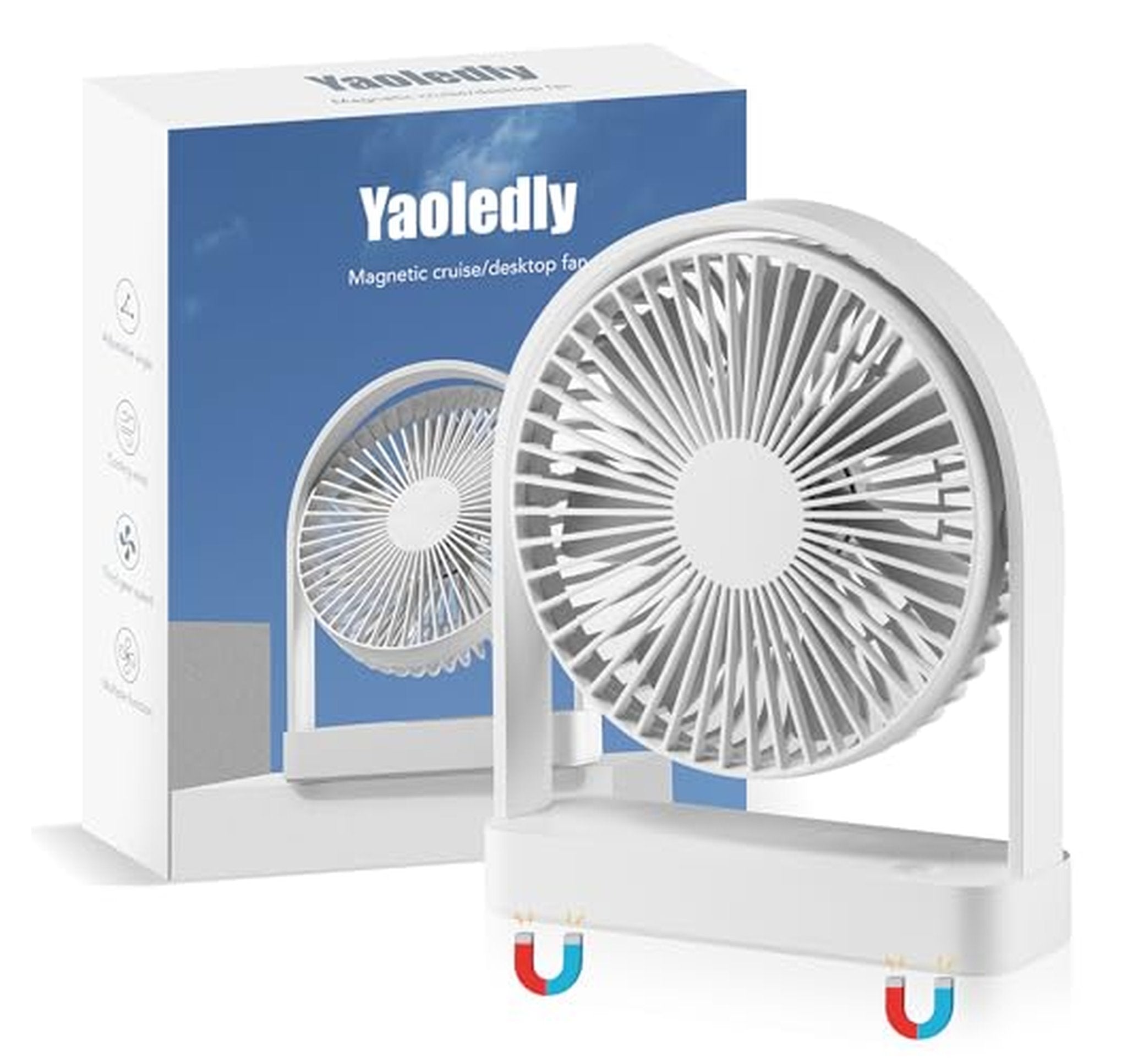Magnetic USB-C Desk Fan with Strong Base