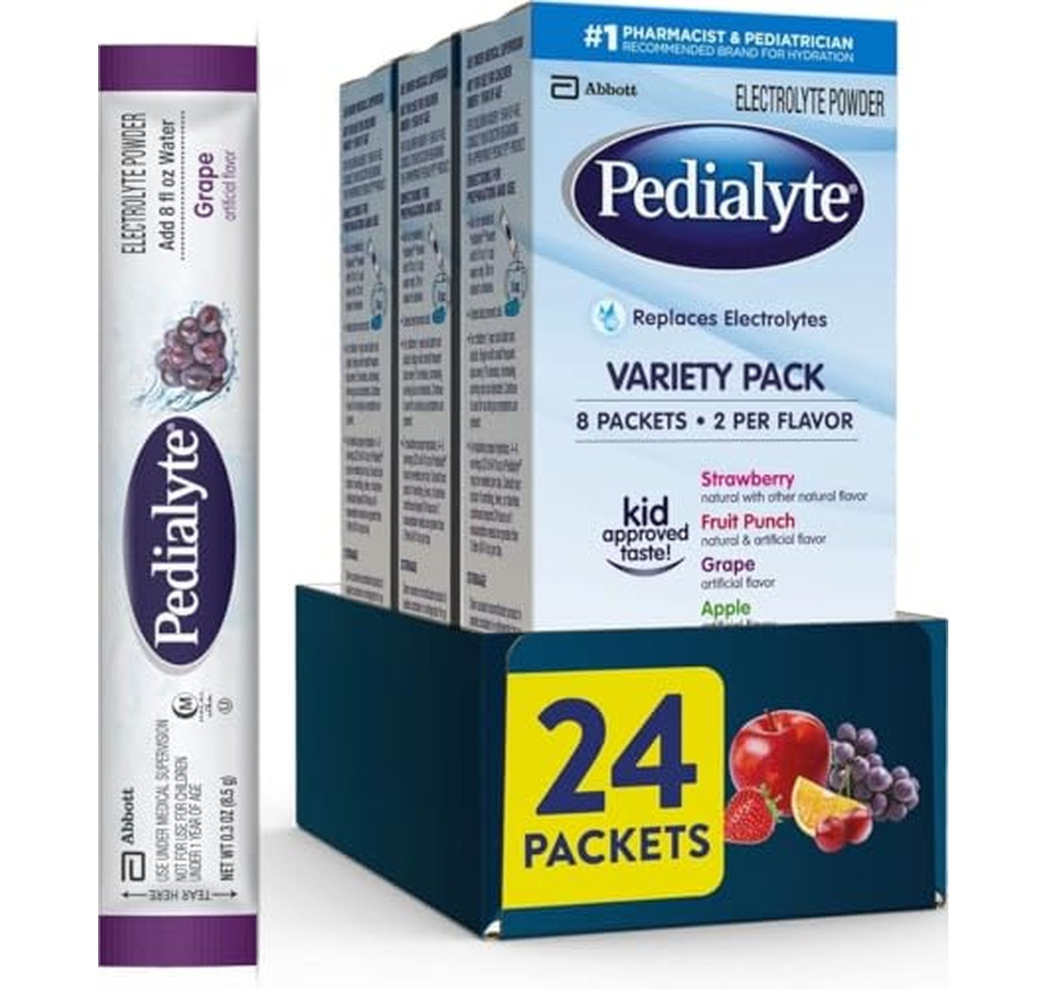 Pedialyte Electrolyte Powder Packets Variety Hydration Pack