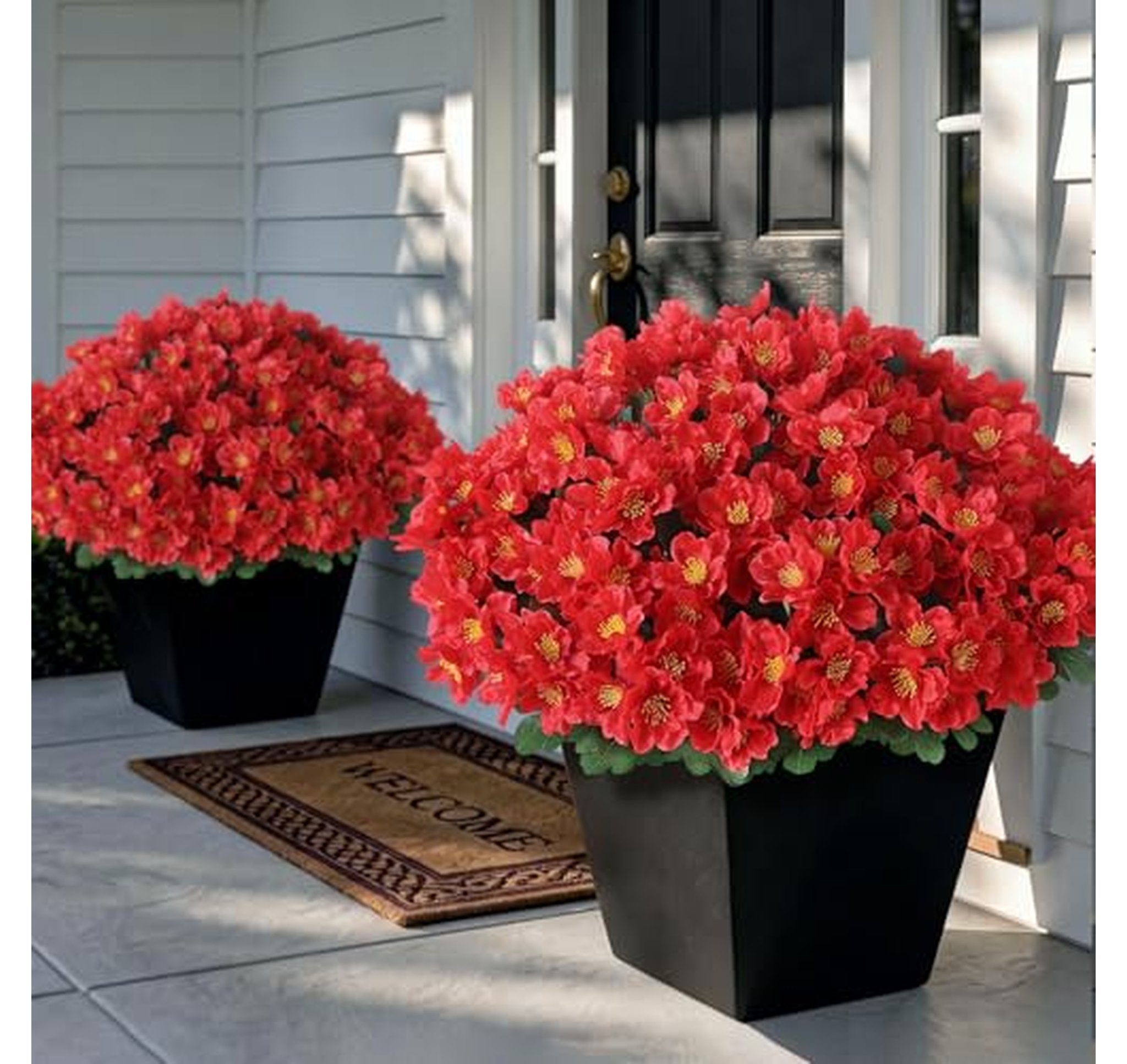 8 Pack UV Resistant Artificial Camellia Flower Bouquets