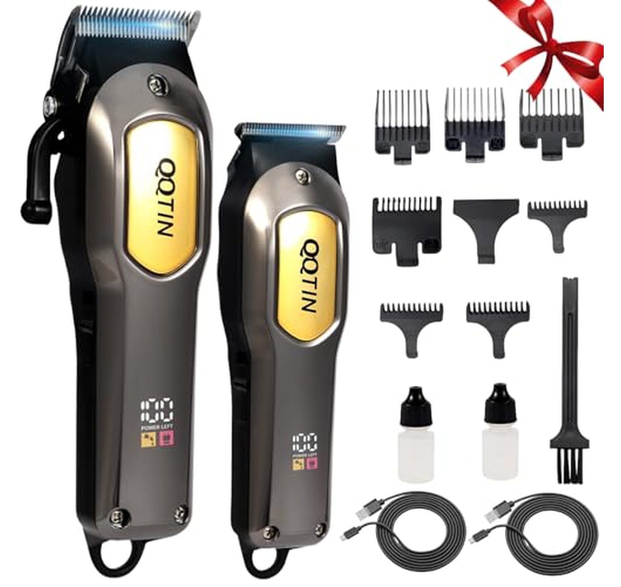 Cordless Rechargeable Hair Clippers with Guide Combs