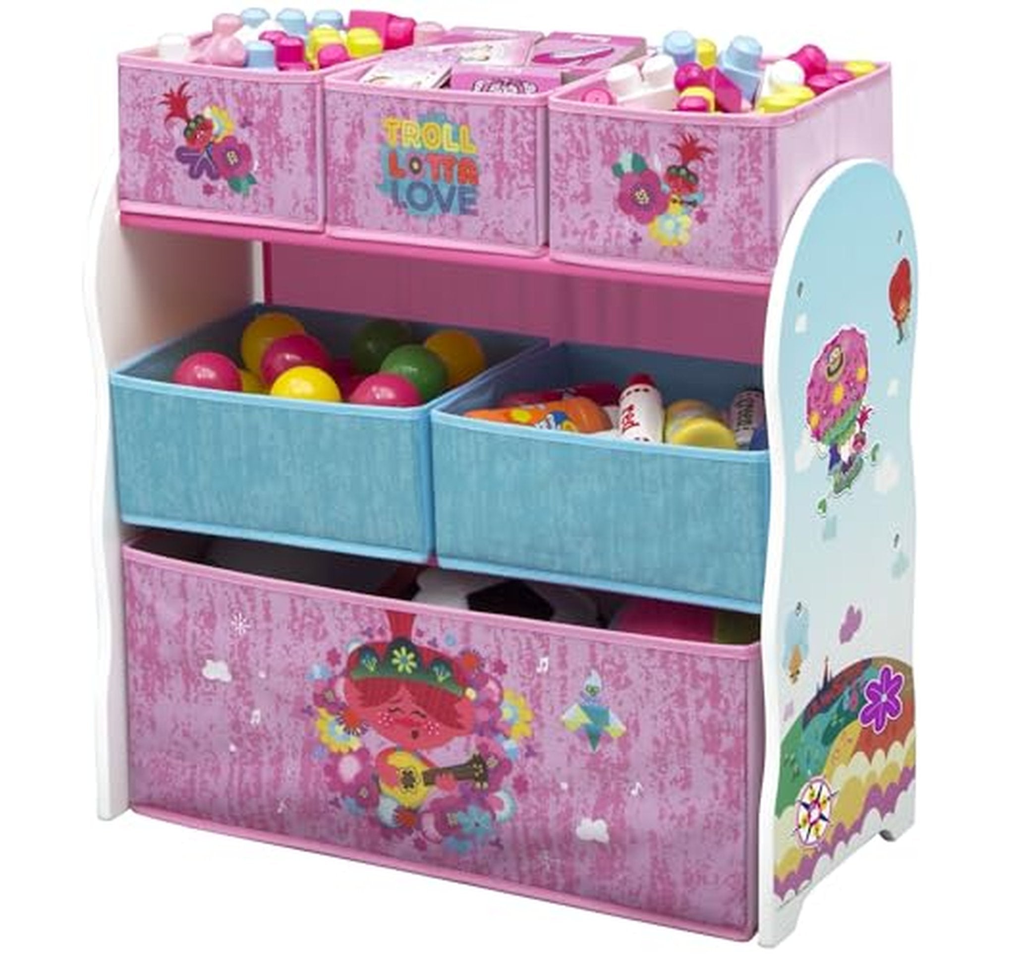 Delta Children Trolls 6 Bin Toy Organizer