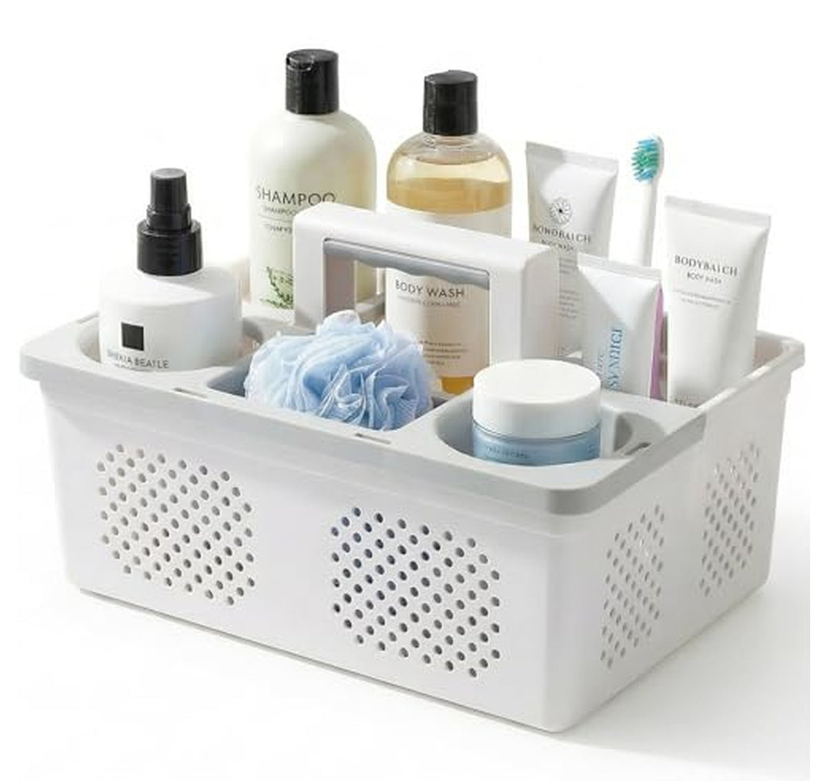 Adjustable Hanging Shower Caddy Organizer with Compartments