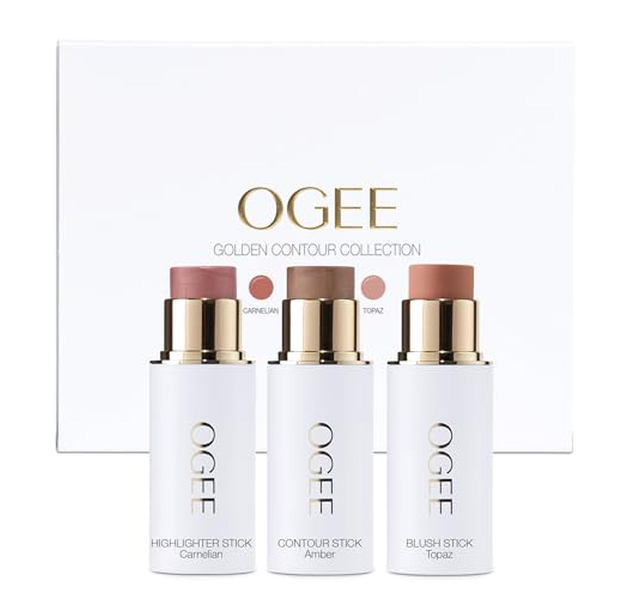 Ogee Organic Face Stick Trio Contour Makeup Collection