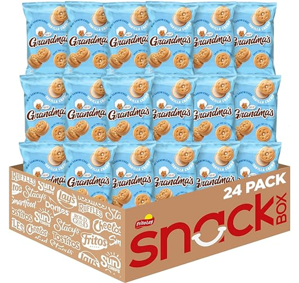 24 Pack Grandma's Vanilla Sandwich Creme Mini Cookies