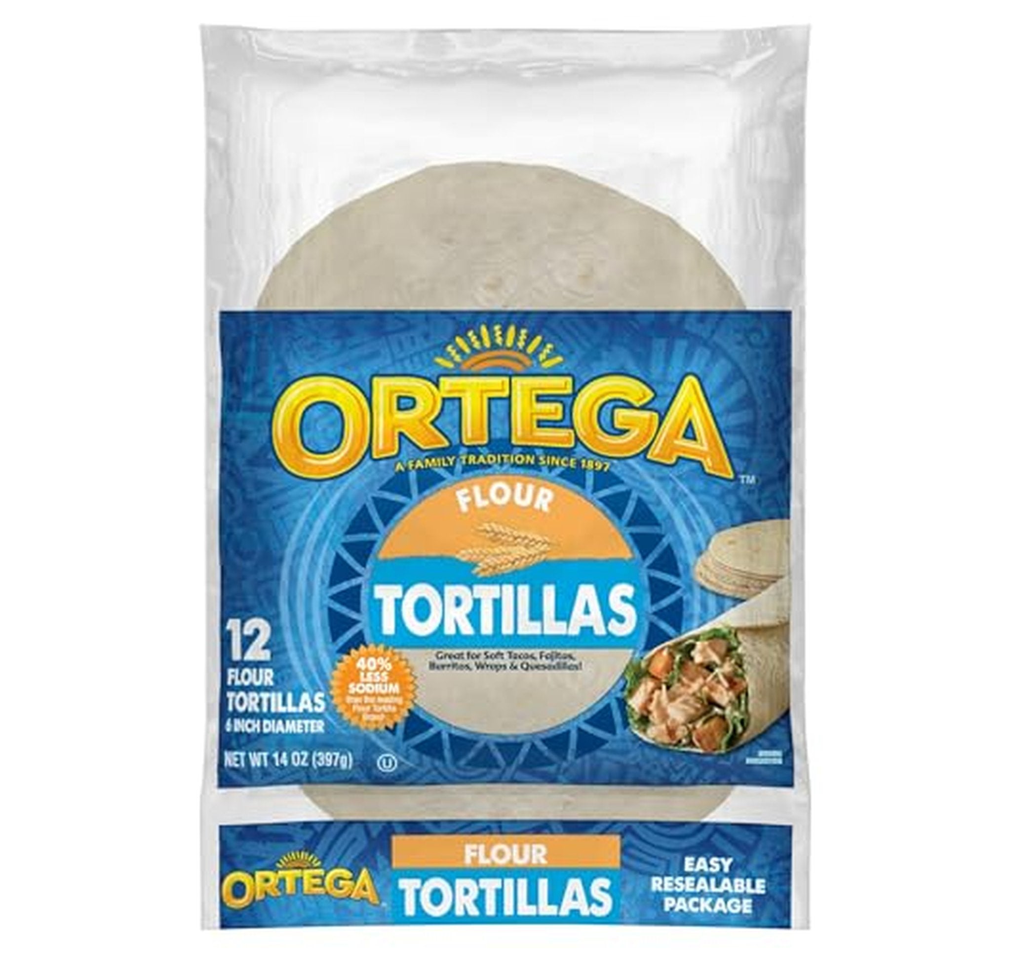 Ortega 6-Inch Flour Tortillas 12 Count