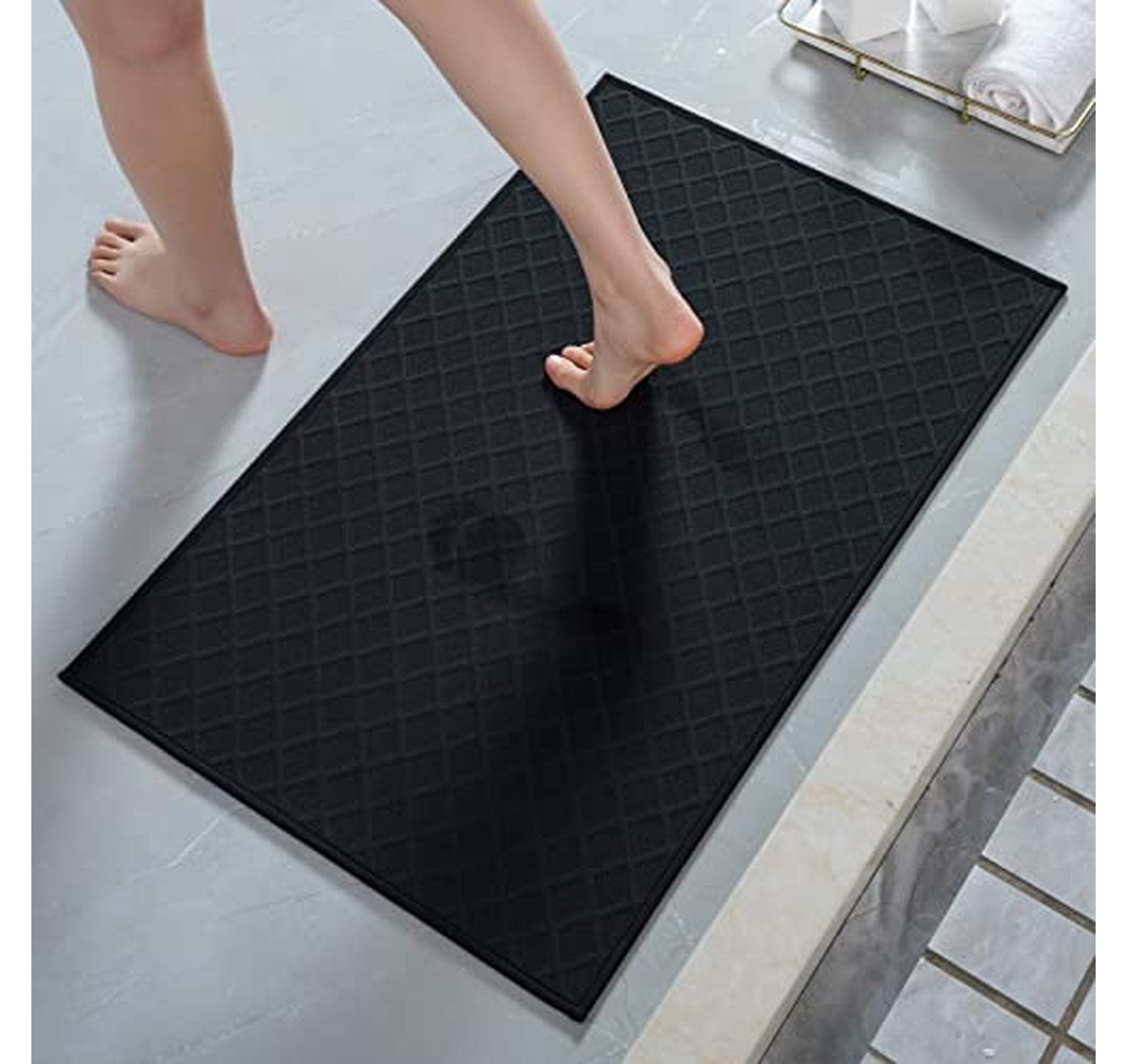 Ultra Thin Non Slip Absorbent Bathroom Rug Mat