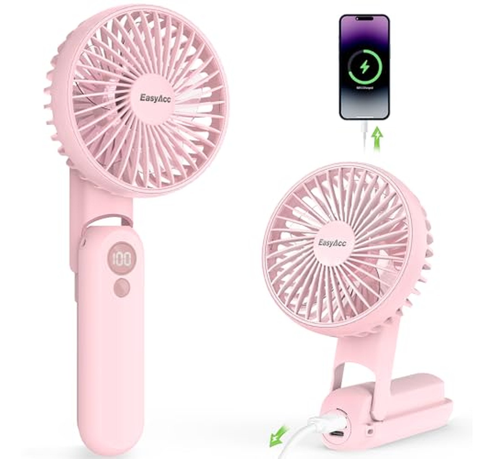 EasyAcc Rechargeable Foldable Portable Handheld Fan