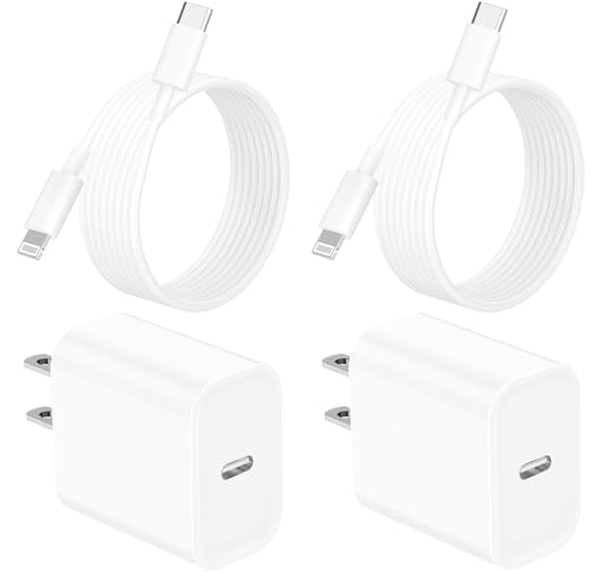 2 Pack 20W USB C iPhone Charger with Cable