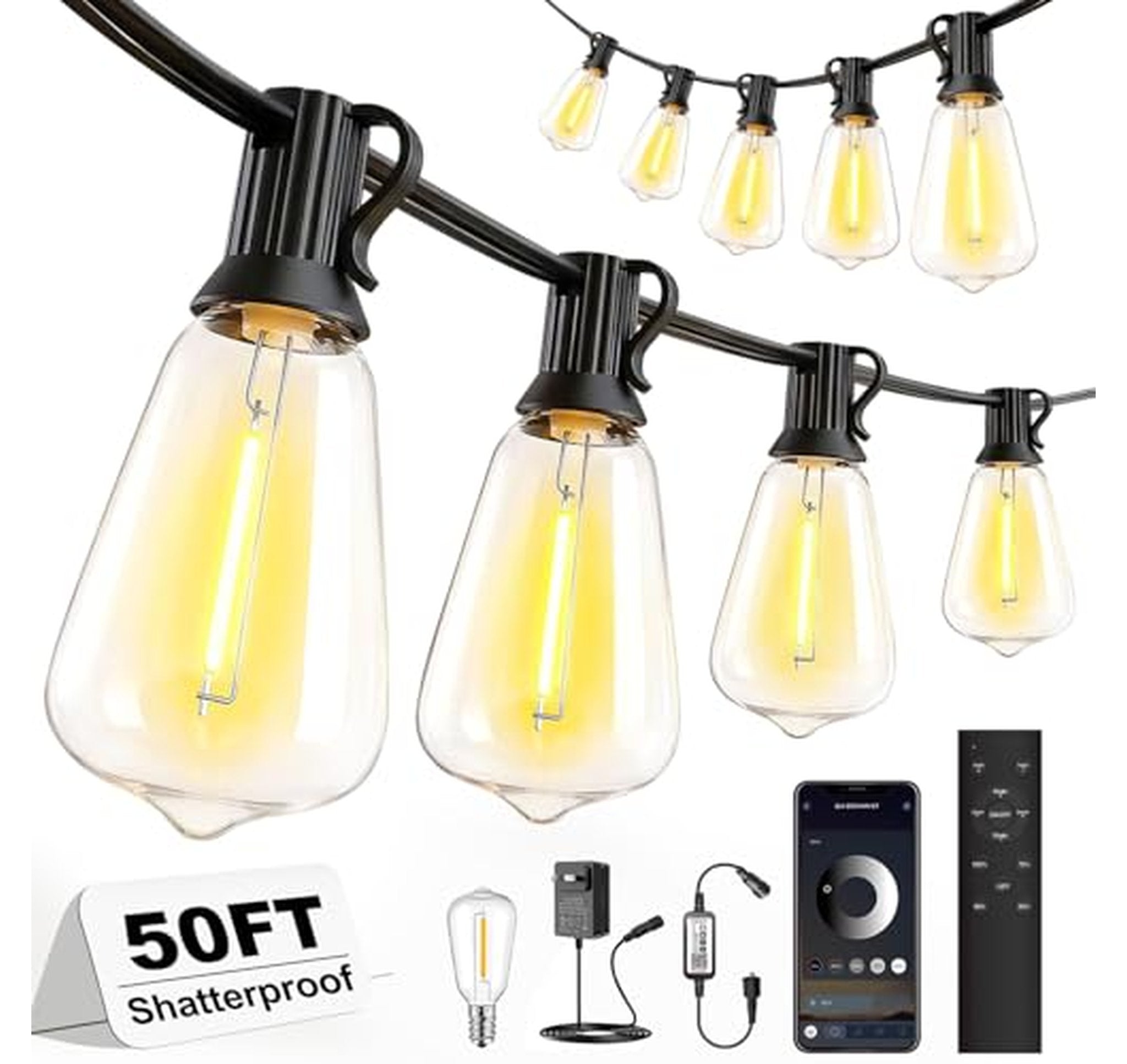 50ft Outdoor Waterproof LED String Lights