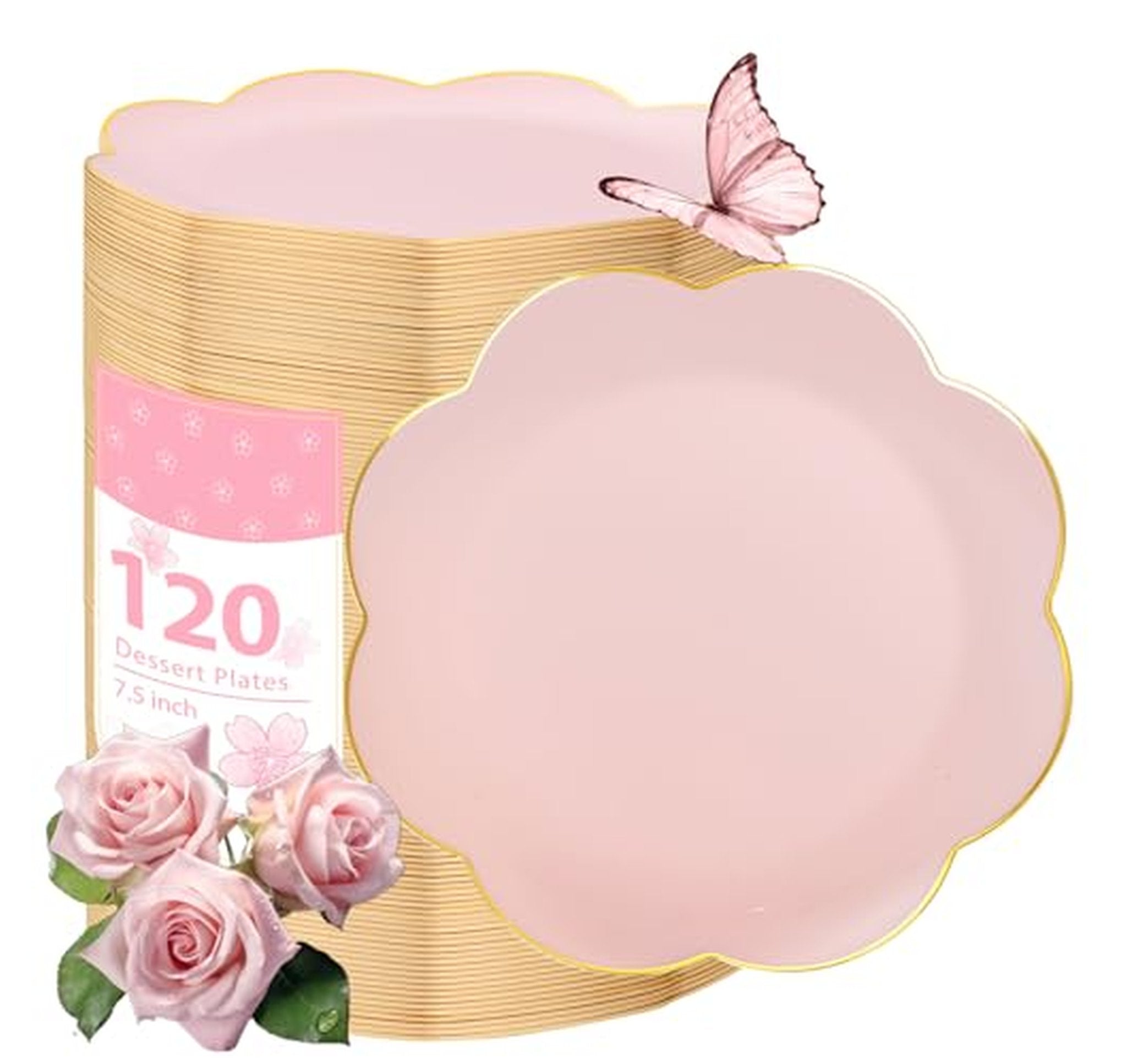 120 Count Heavy Duty Disposable Dessert Plates
