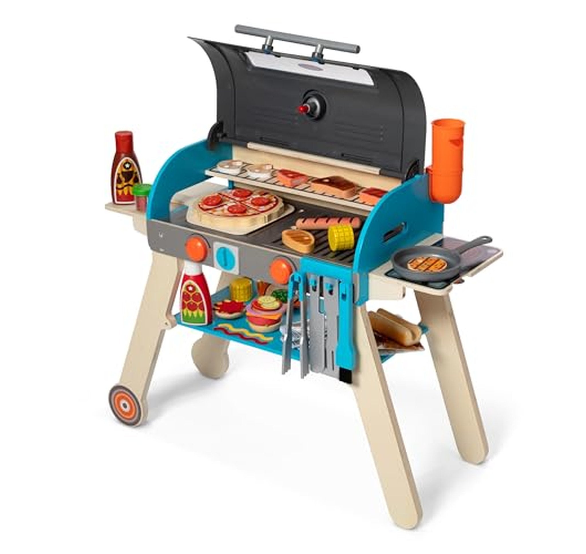 Melissa & Doug Wooden Kids Barbecue Grill Playset