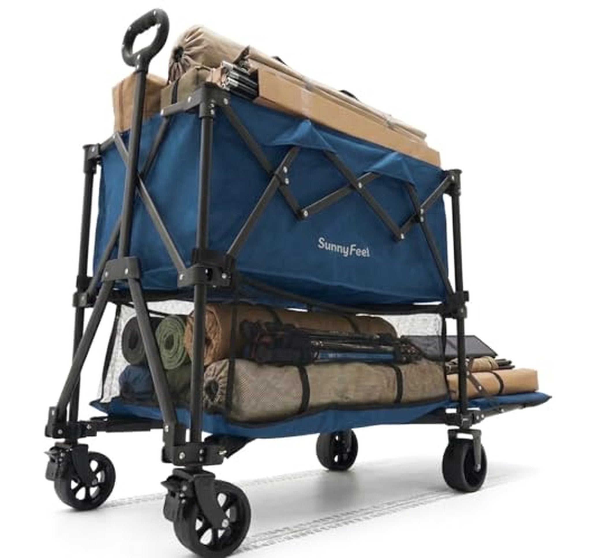 Lightweight Double Decker Collapsible Utility Wagon Cart