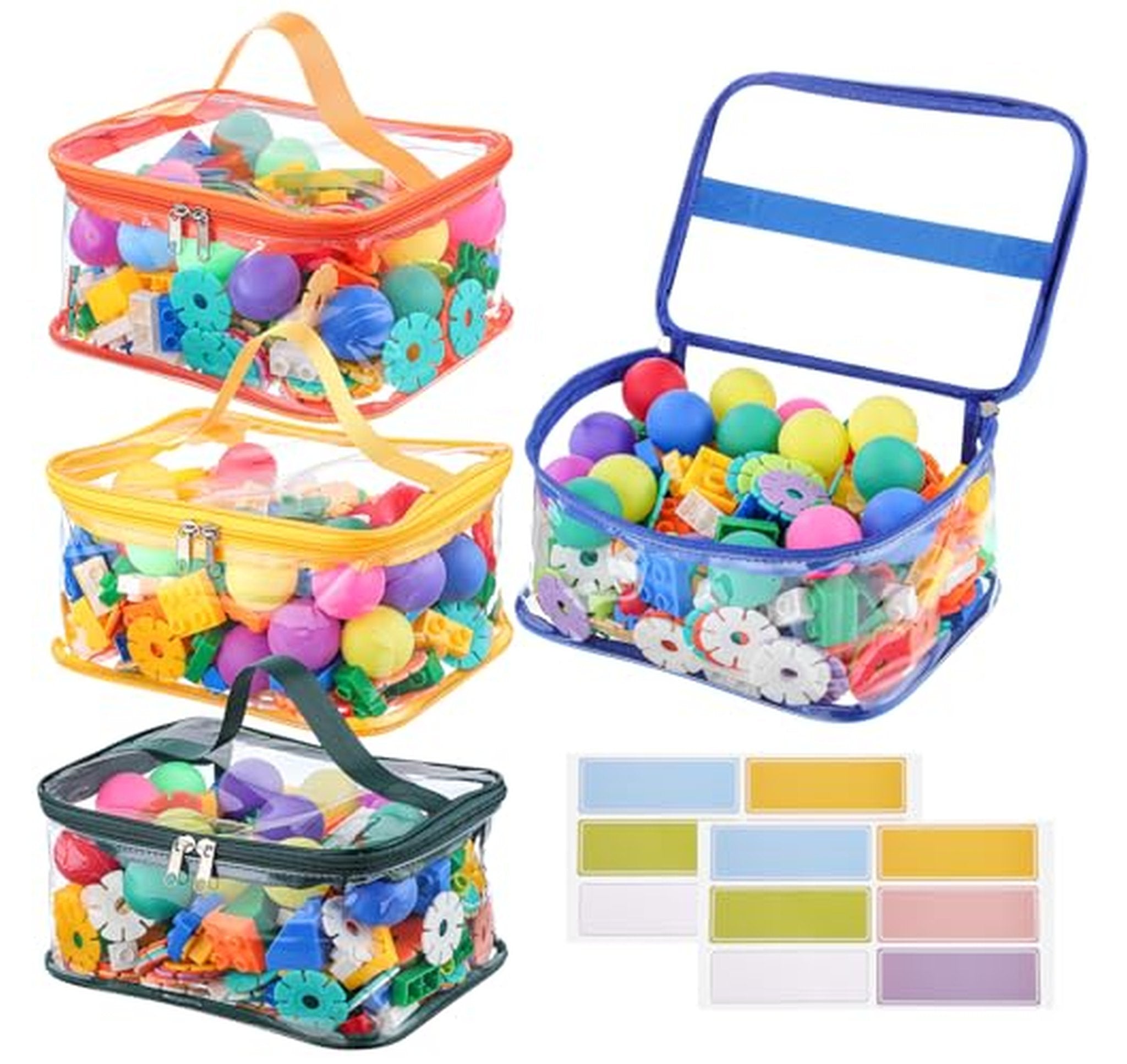 4 Pack Clear Waterproof Toy Storage Bags