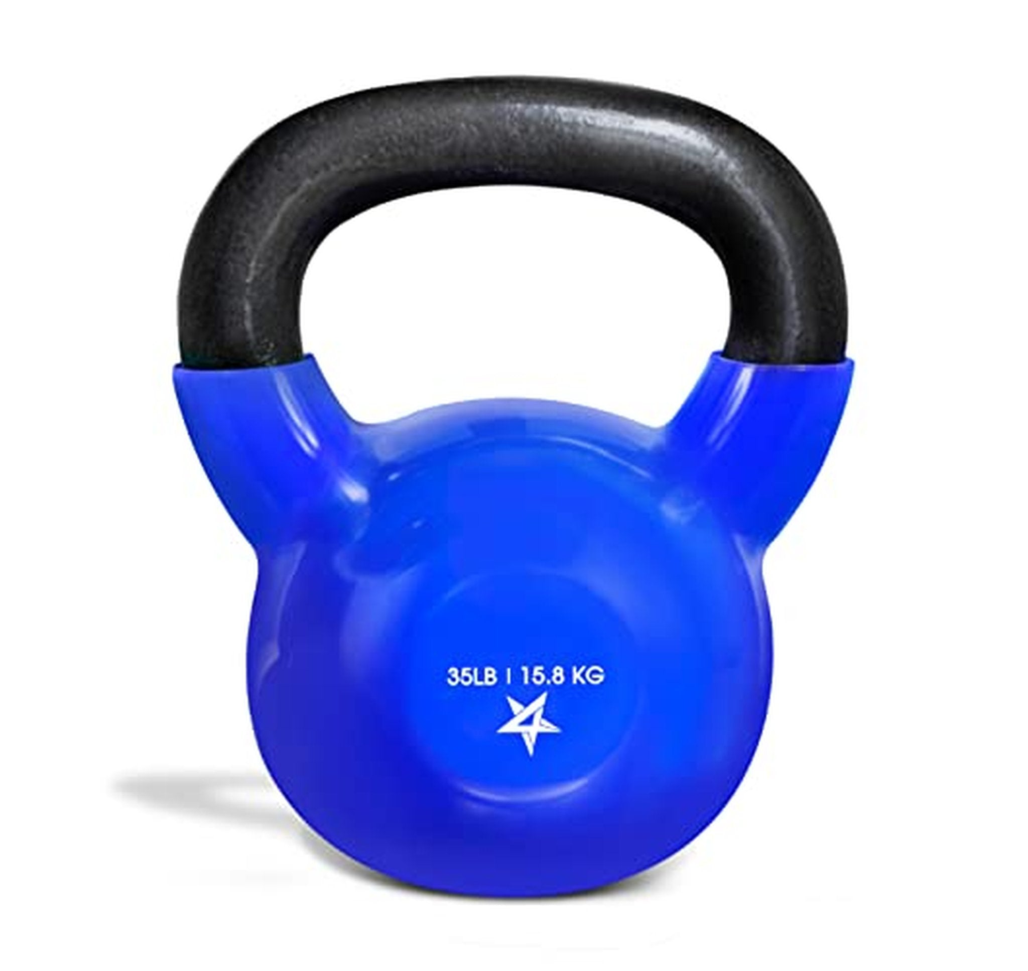 35 lb Vinyl Coated Cast Iron Kettlebell