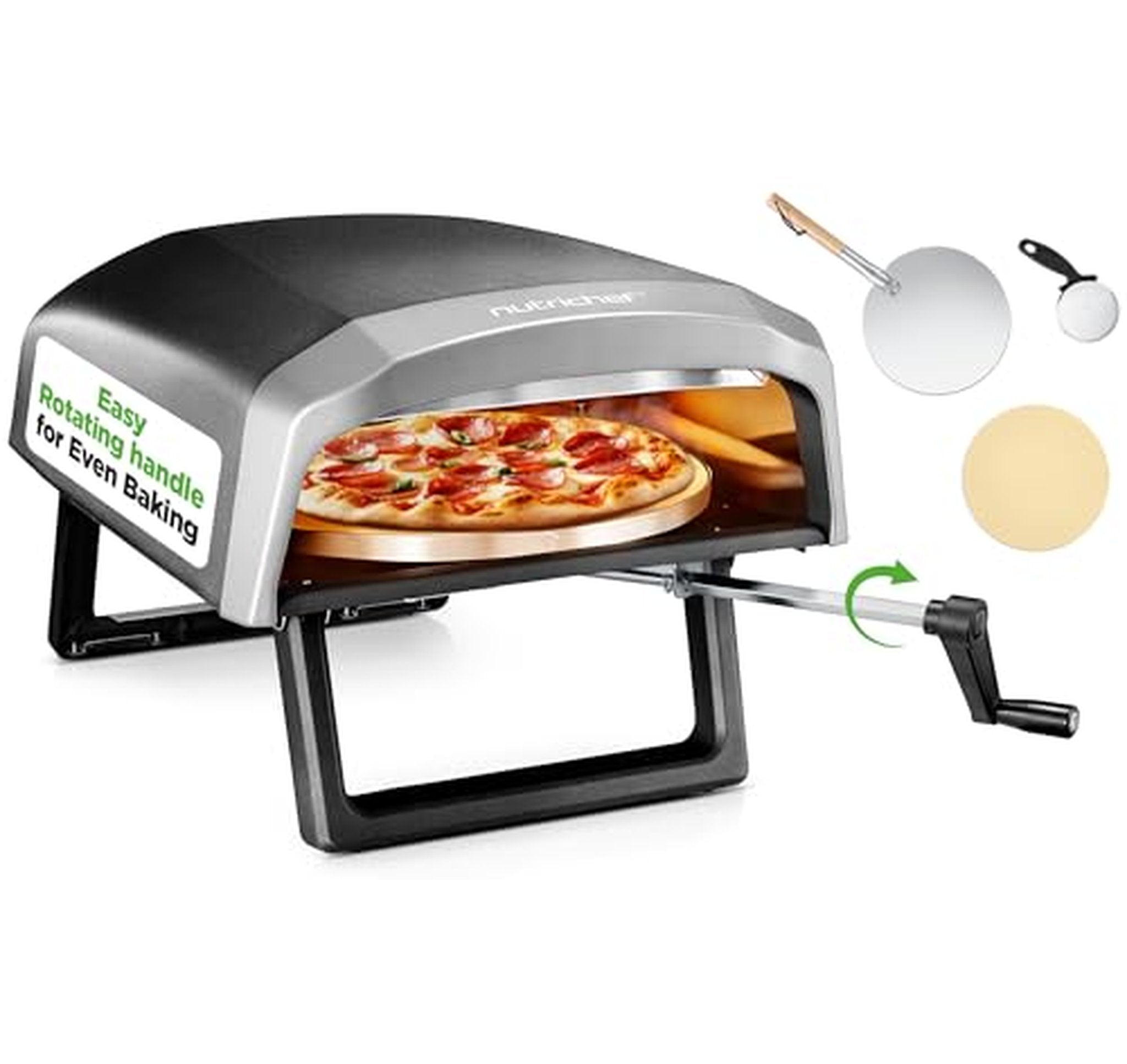 NutriChef 12-Inch Outdoor Gas Pizza Oven