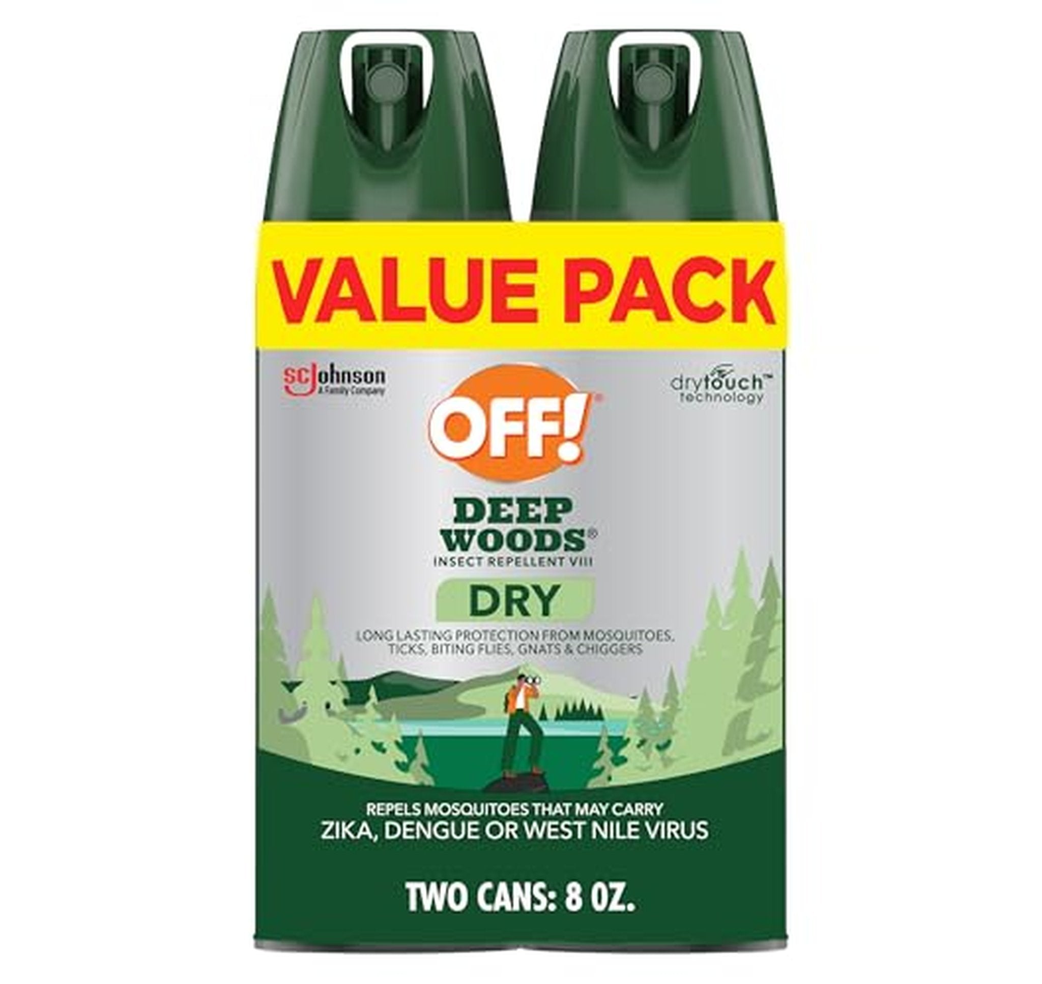 2 Pack OFF! Deep Woods Mosquito and Tick Spray