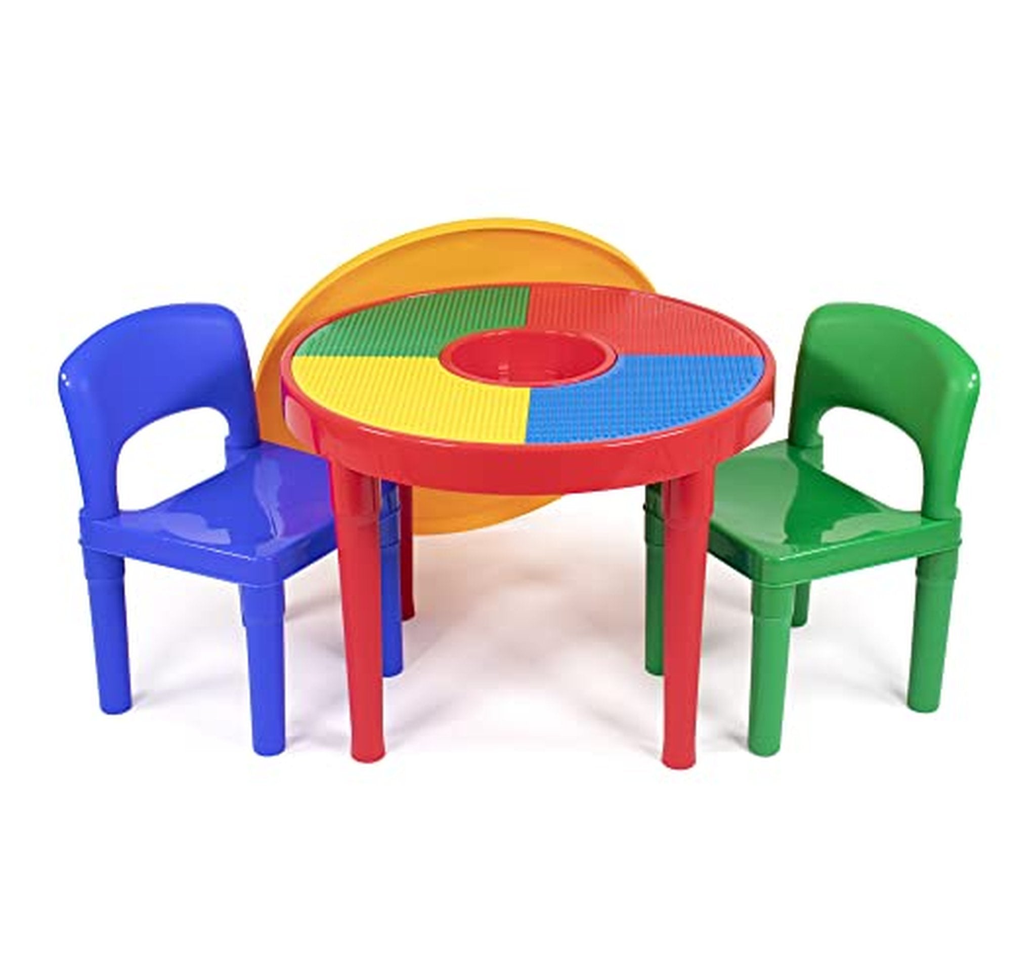 Kids 2-in-1 Building Block Activity Table and Chairs