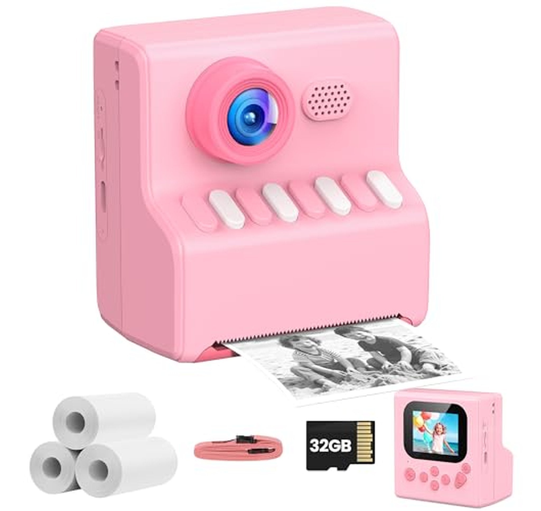 1080P Instant Print Kids Camera with 32GB Card