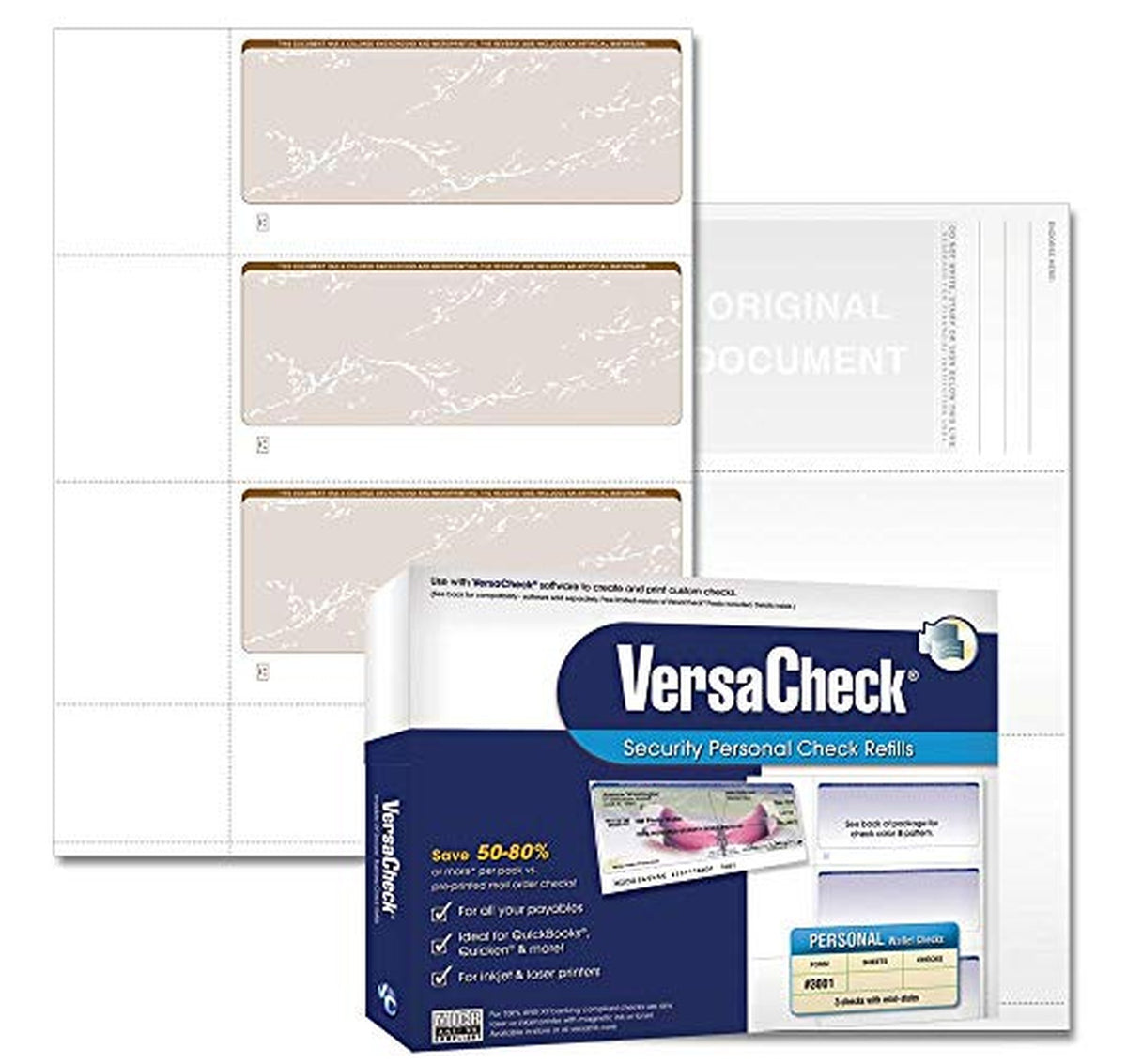 750 Count VersaCheck Secure Blank Business Checks