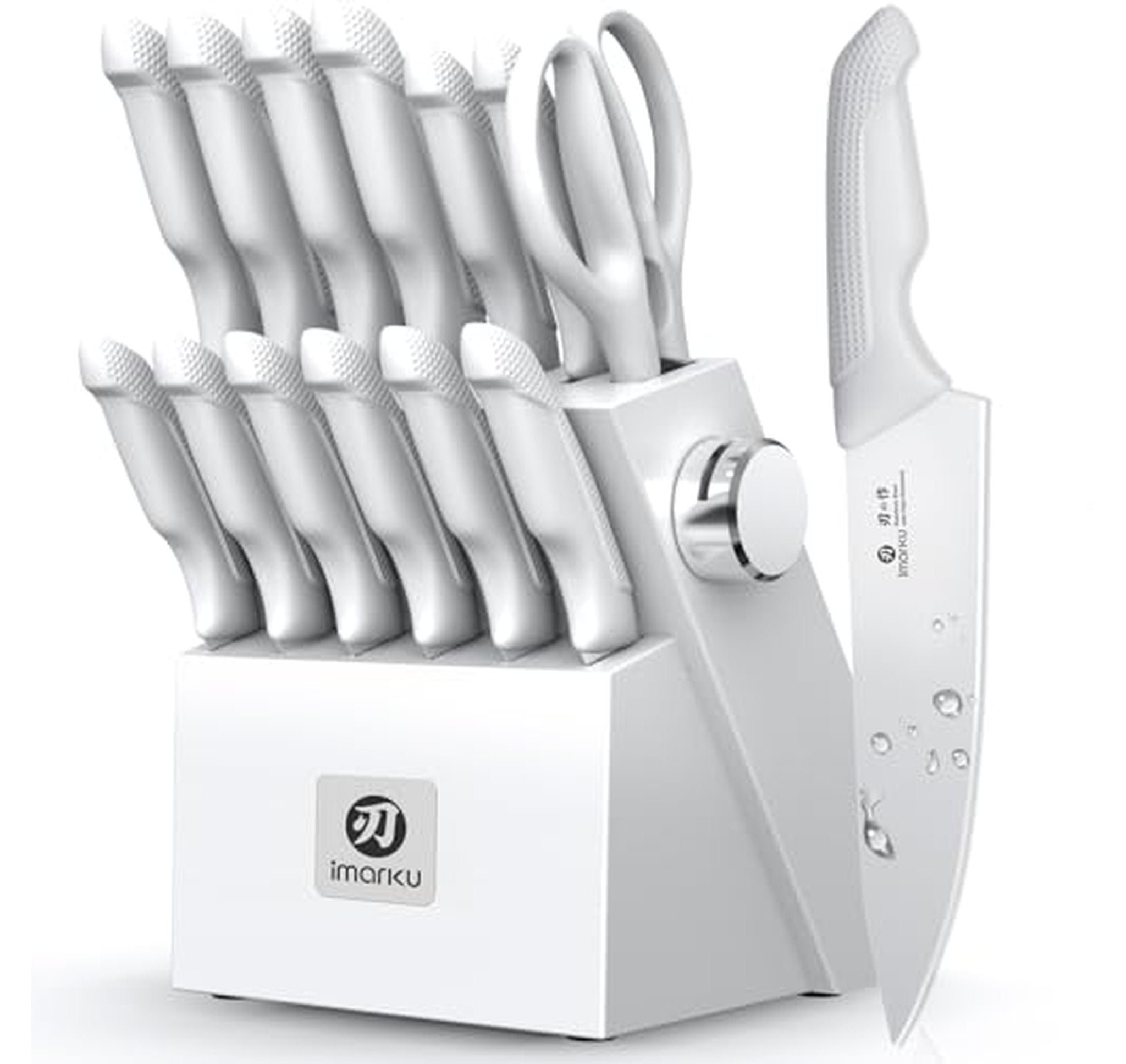 Kitchen Knife Set with Block, Dishwasher Safe