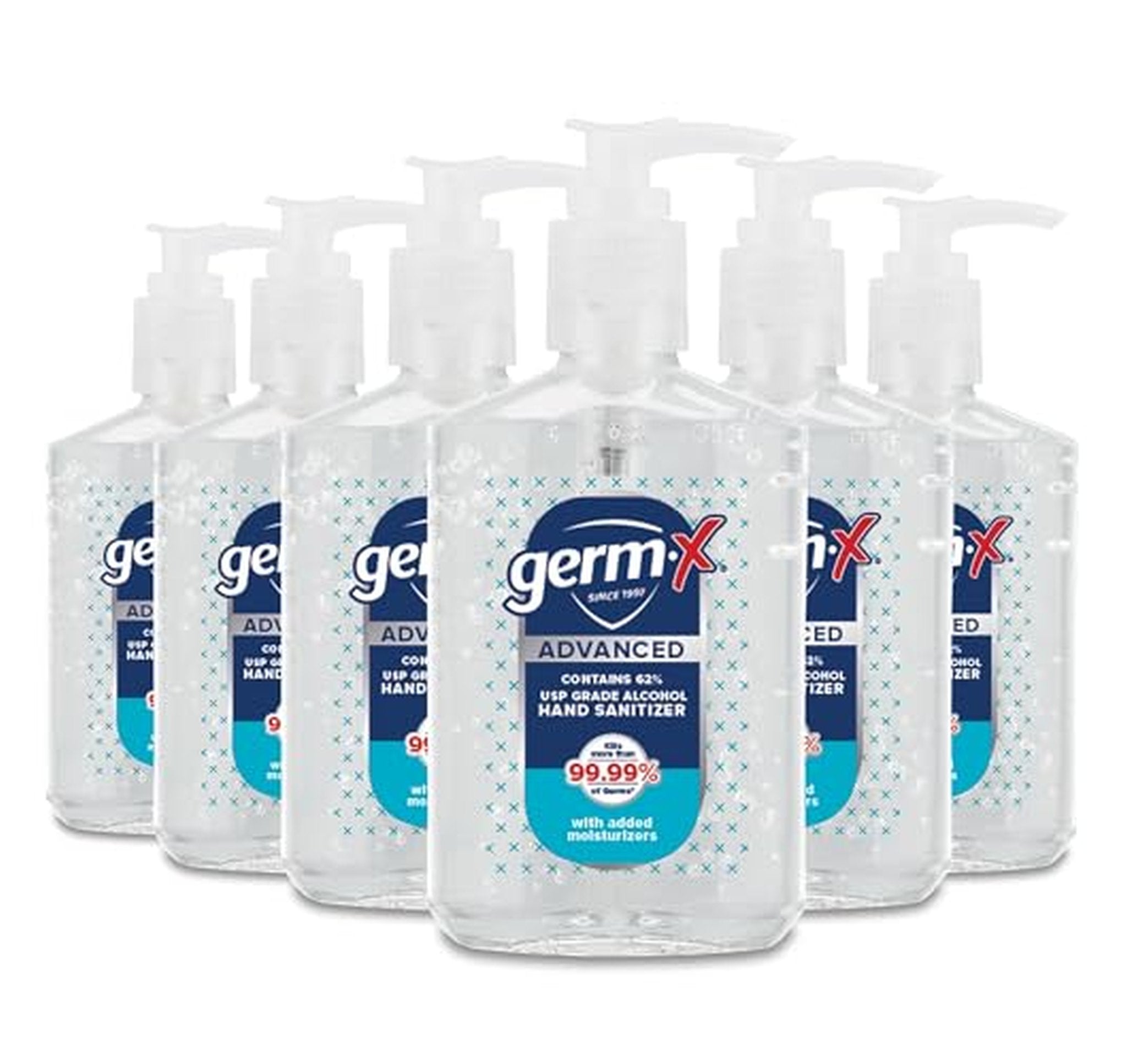 6 Pack Germ-X Advanced Hand Sanitizer Gel, 8 fl oz