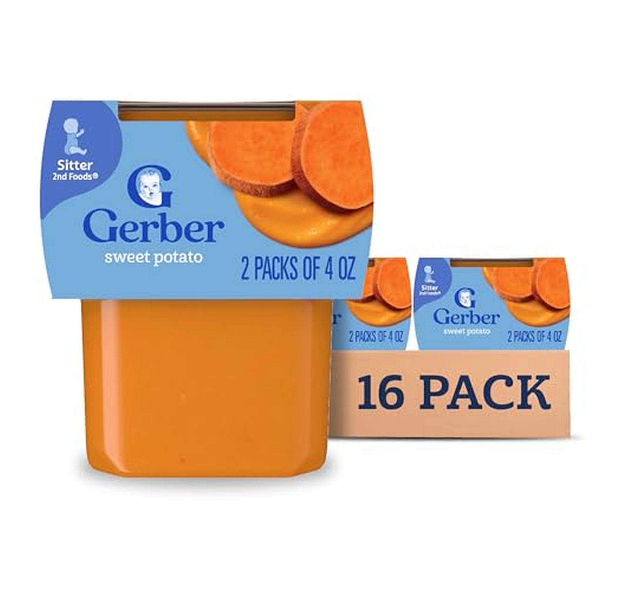 16 Pack Gerber Stage 2 Sweet Potato Baby Food