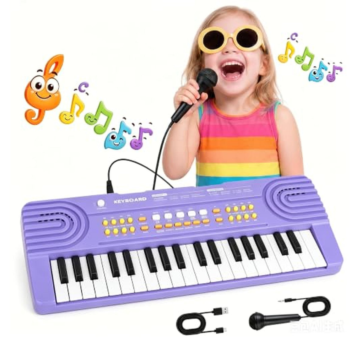 37 Key Kids Keyboard Piano with Microphone
