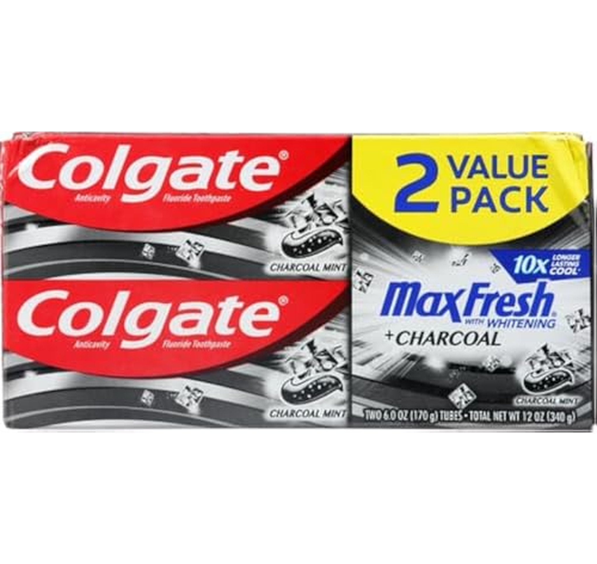 2 Pack Colgate Max Fresh Charcoal Toothpaste 6 Ounce