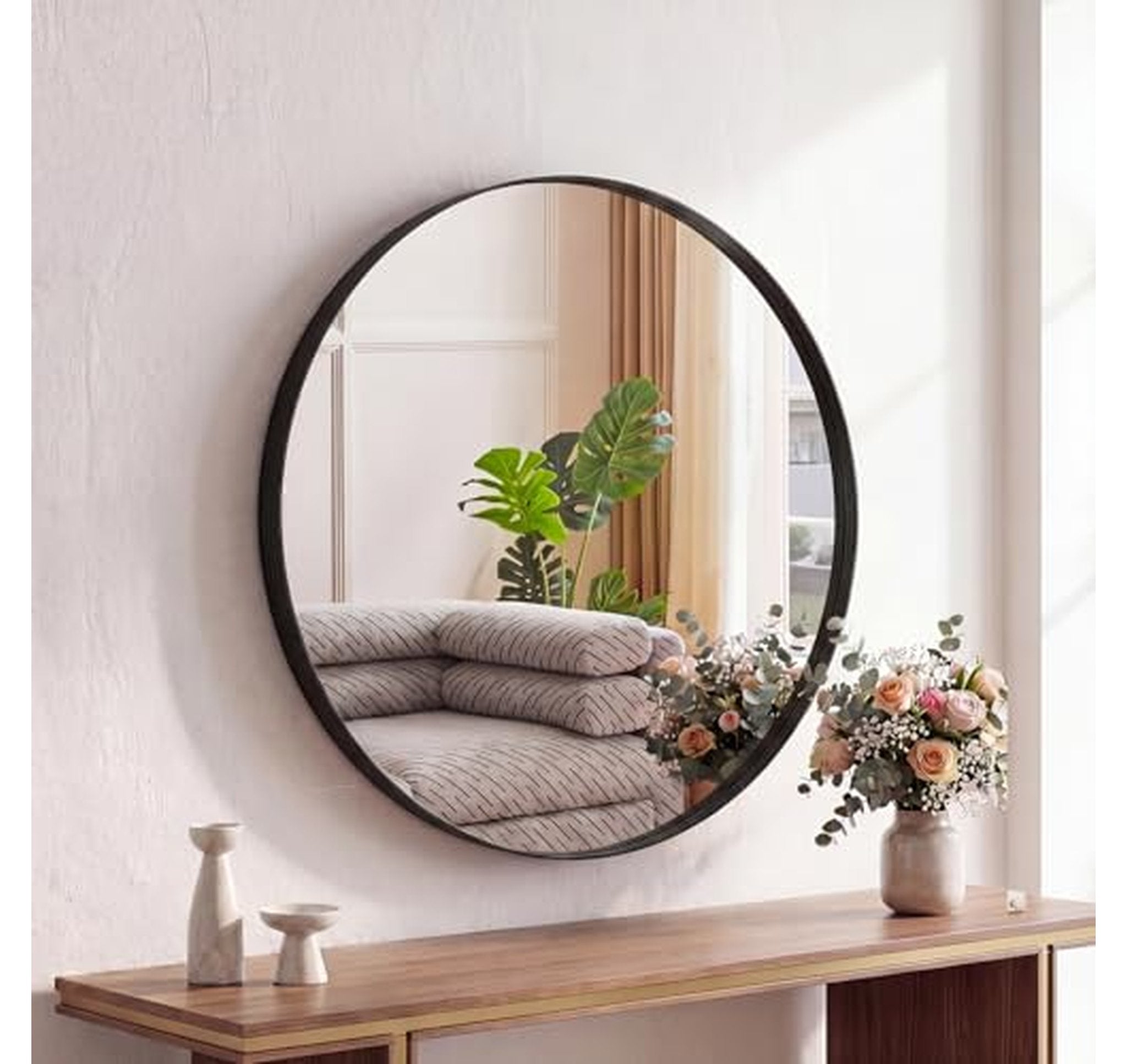 24-Inch Round Bathroom Wall Mirror