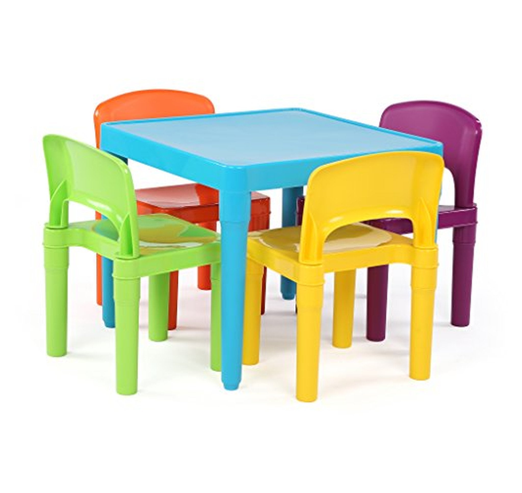 Kids Plastic Table and 4 Chairs Set