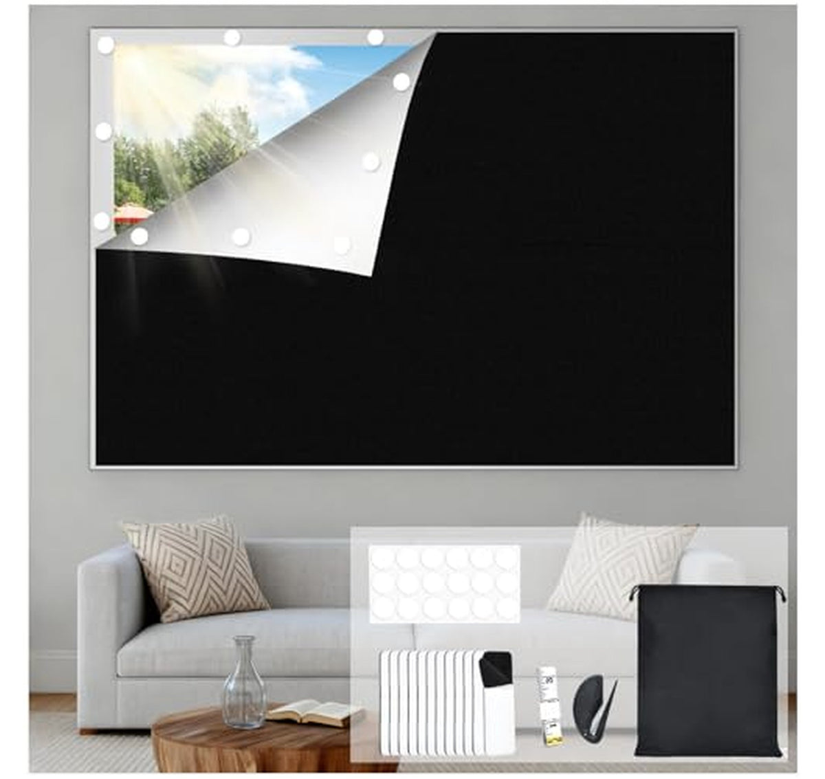 Portable Blackout Window Shades for Bedroom and Nursery
