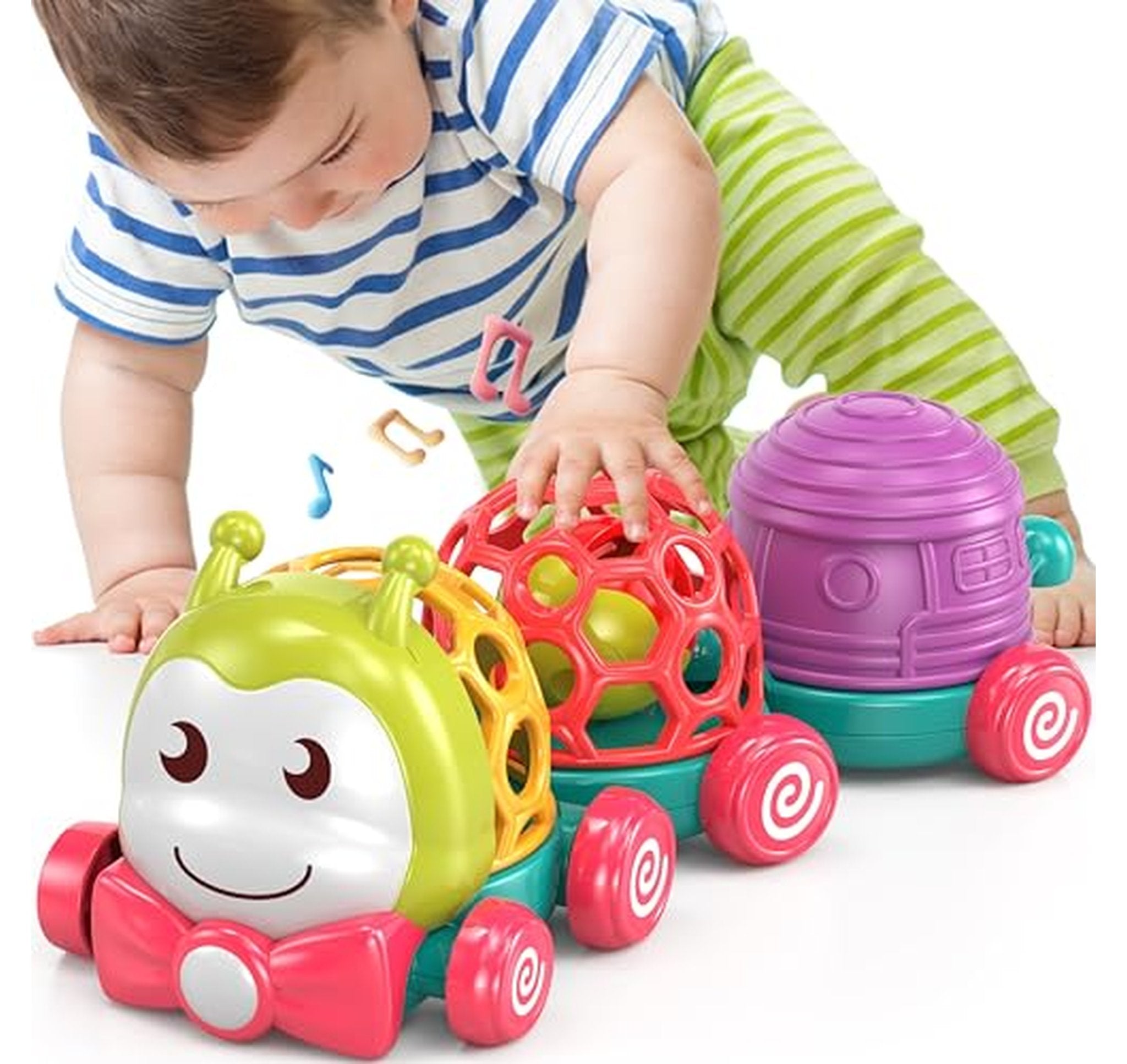 Push and Go Musical Caterpillar Baby Toy Car