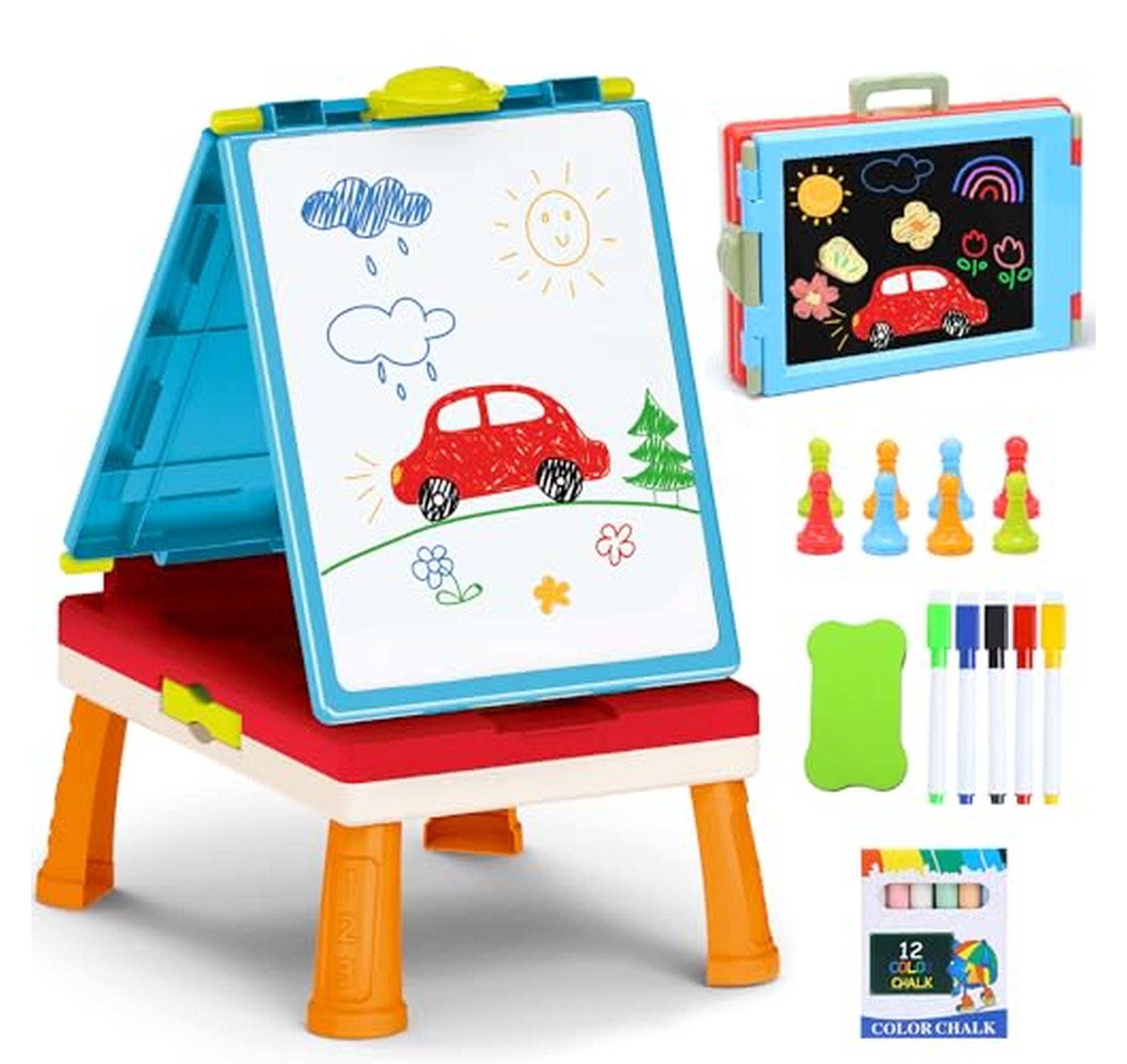 Foldable Double-Sided Kids Tabletop Art Easel