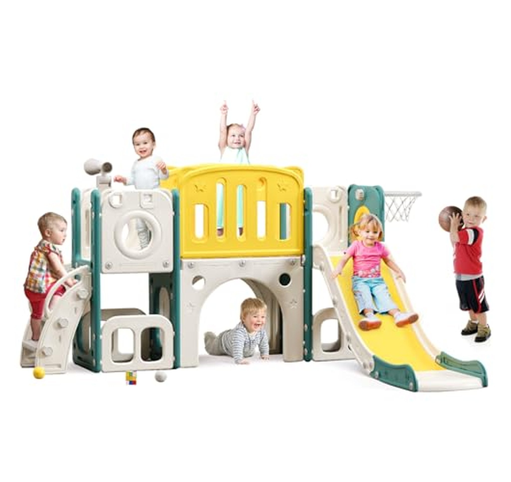 8-in-1 Toddler Slide and Climber Playset