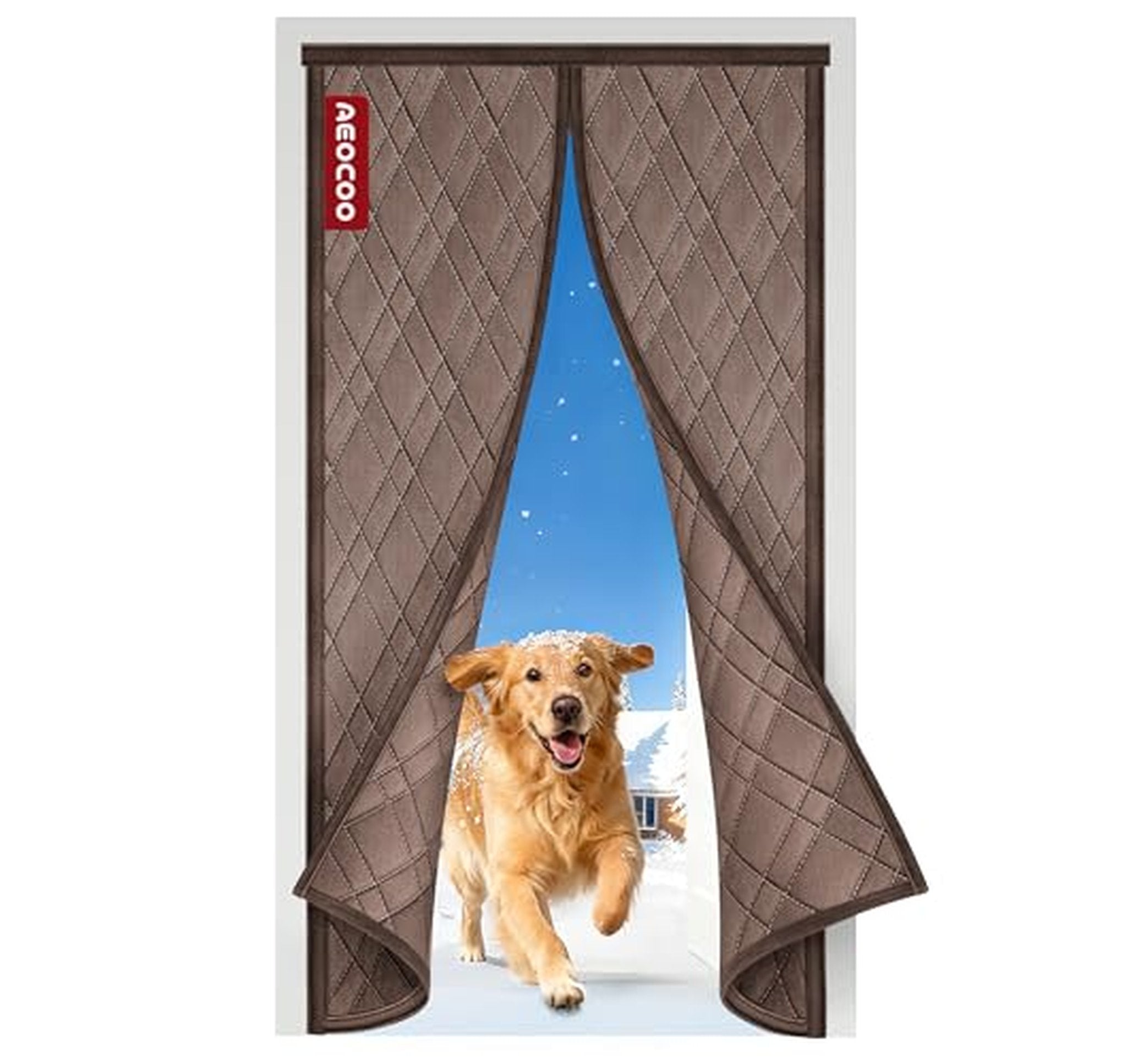 Insulated Magnetic Thermal Door Curtain Cover