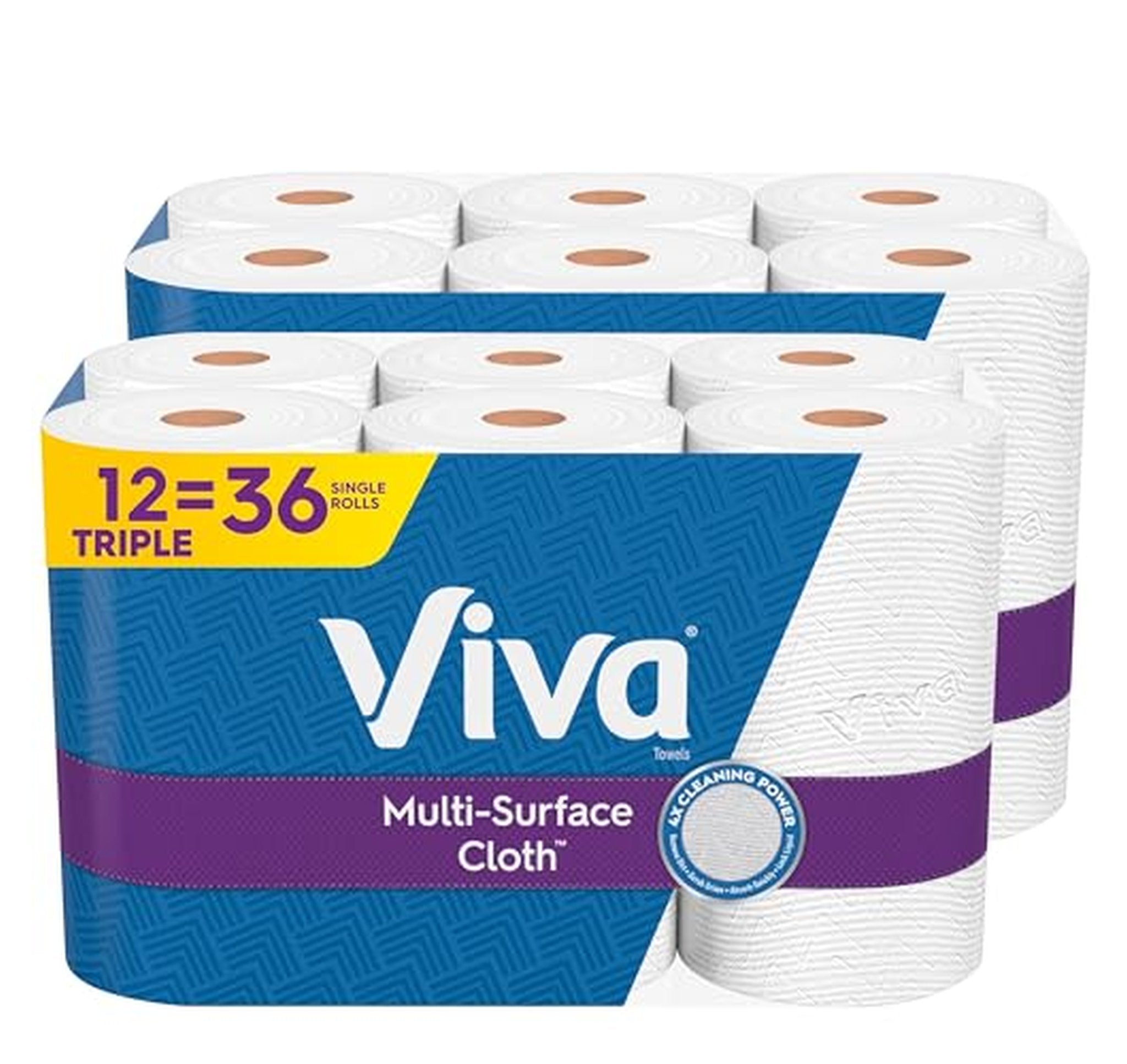 2 Pack Viva Multi-Surface Paper Towels, 12 Triple Rolls