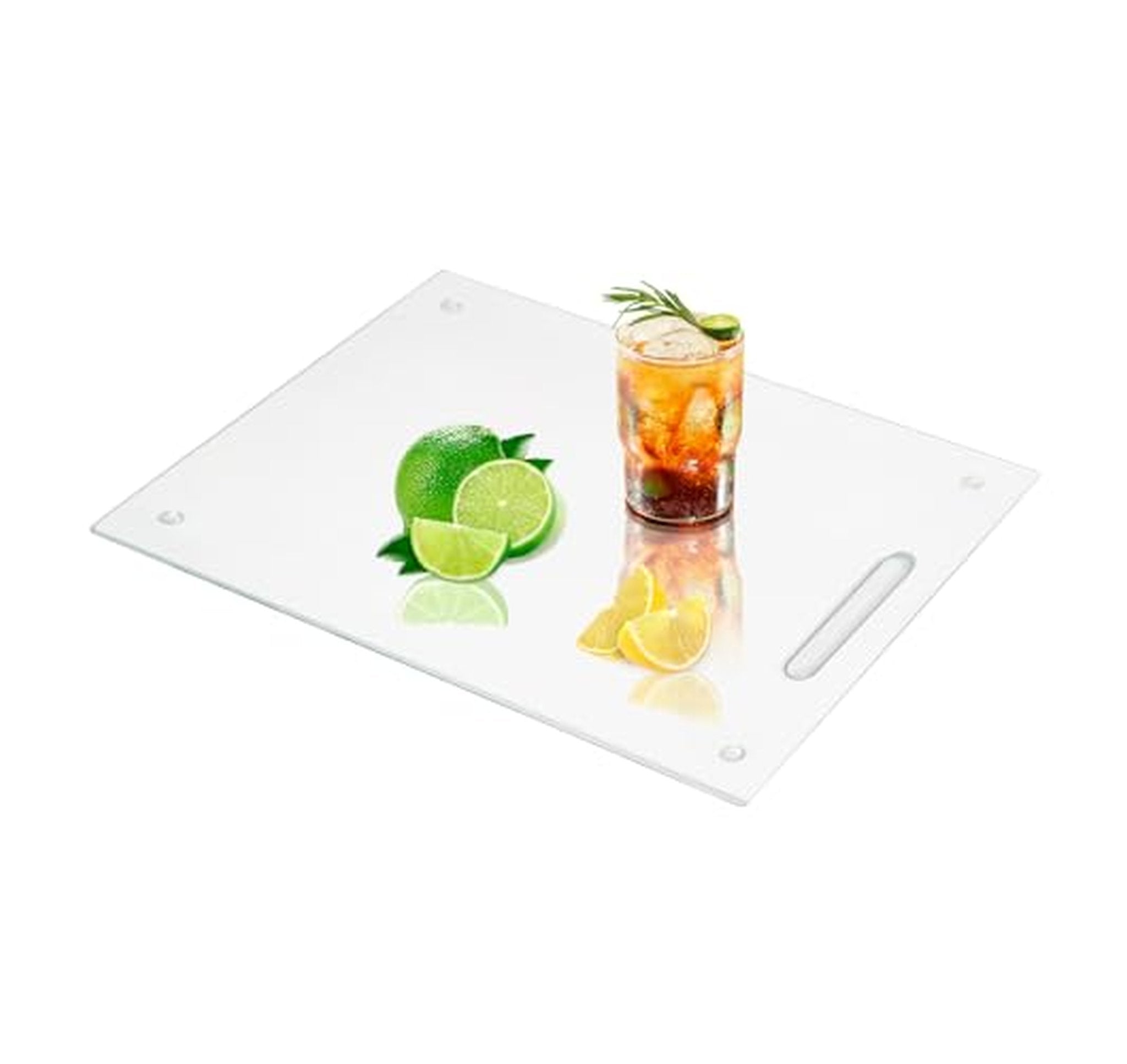 Tempered Glass Cutting Board with Non-Slip Feet