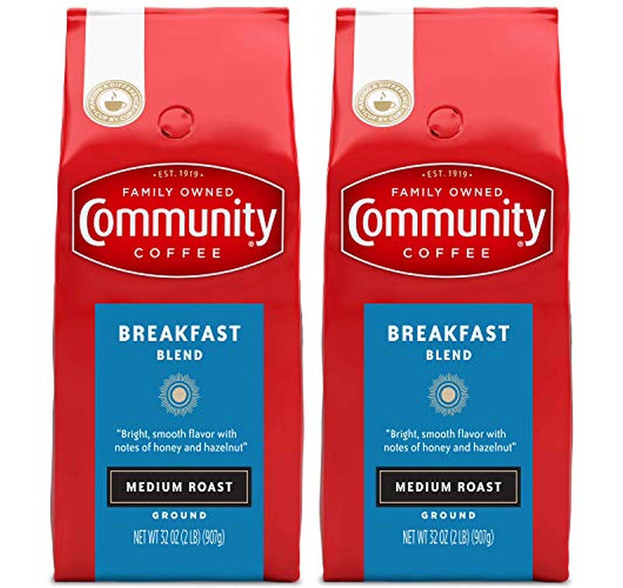 2 Pack Community Coffee Breakfast Blend Ground Coffee
