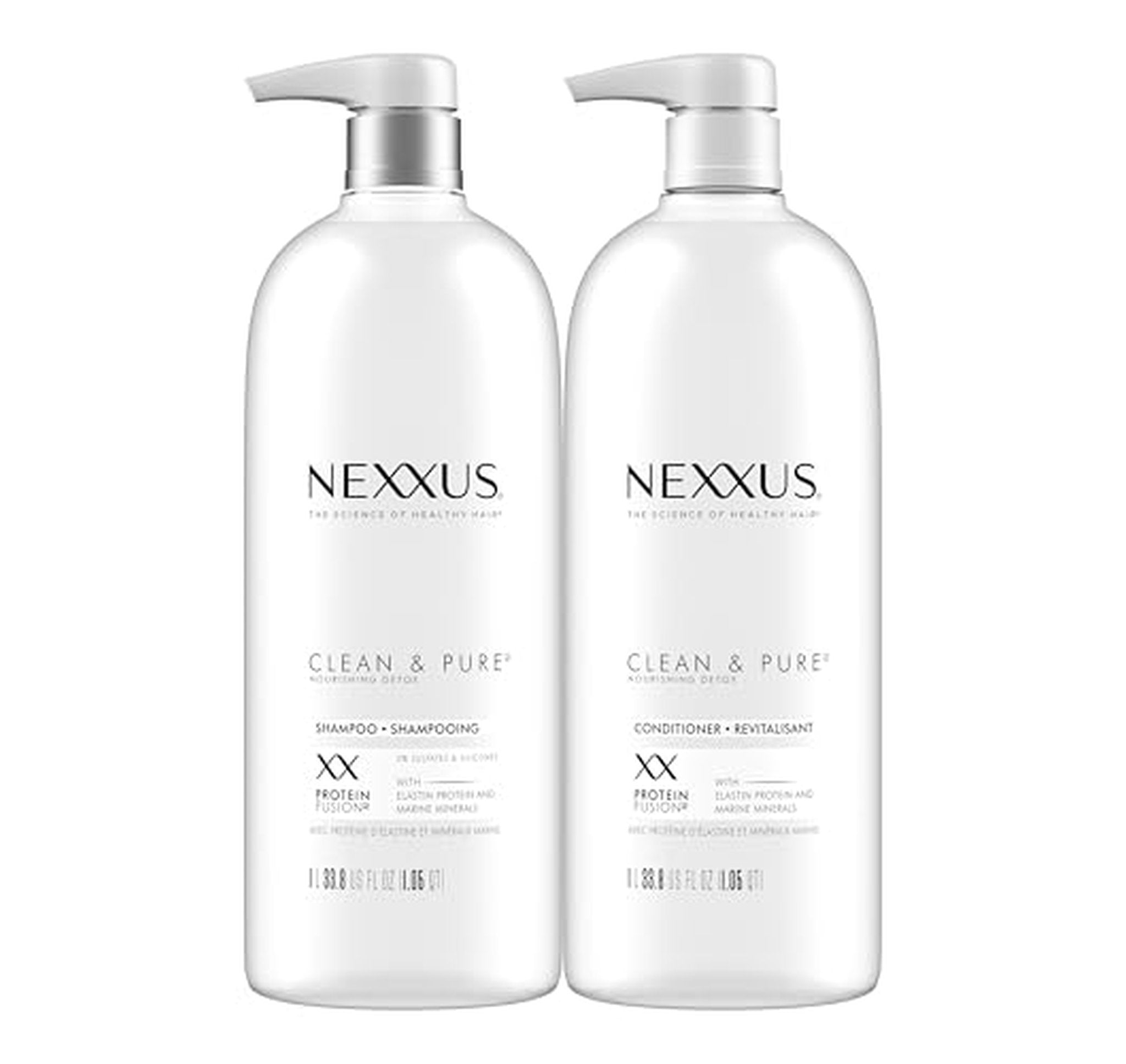 2 Pack Nexxus Clean and Pure Shampoo Conditioner 33.8oz