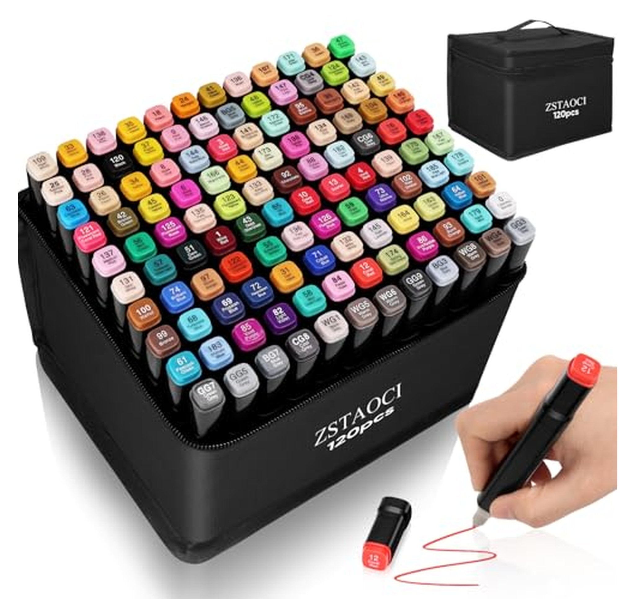 120 Count Dual Tip Alcohol Art Marker Set