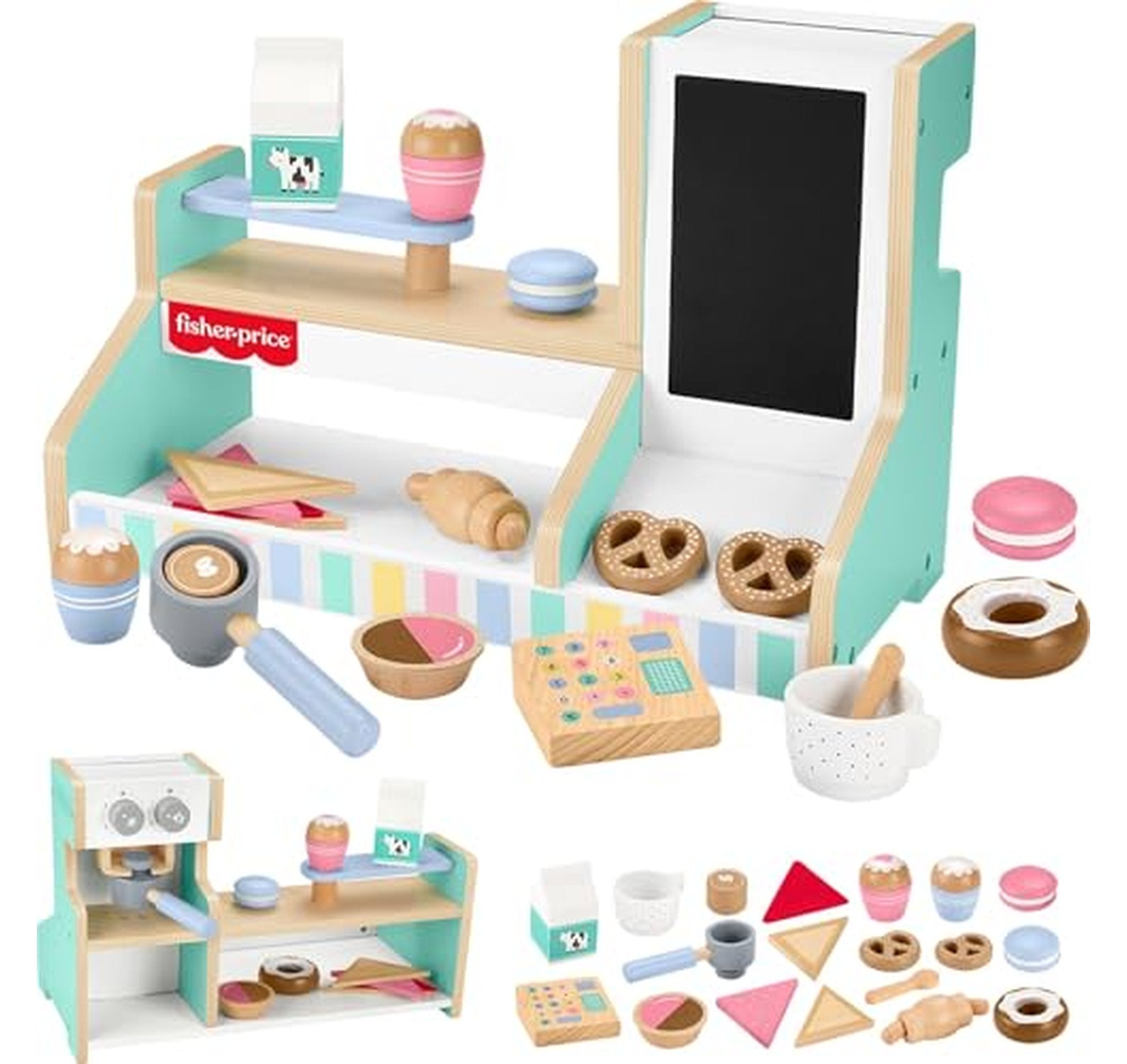 Fisher-Price Wooden Pretend Coffee Shop Playset