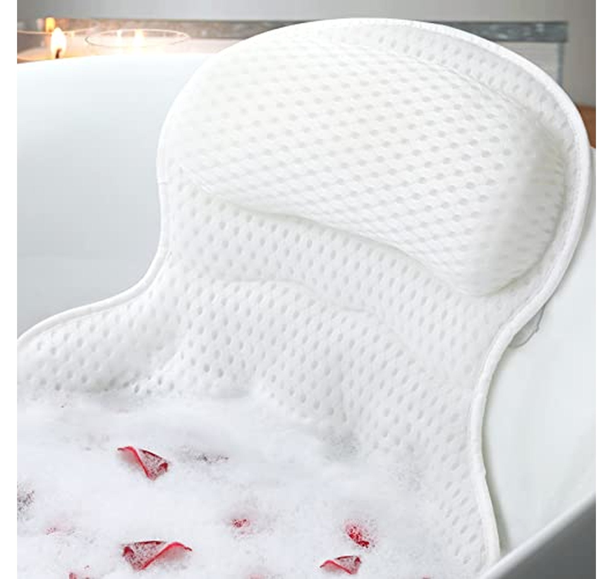 4D Mesh Bath Pillow for Tub Neck and Back