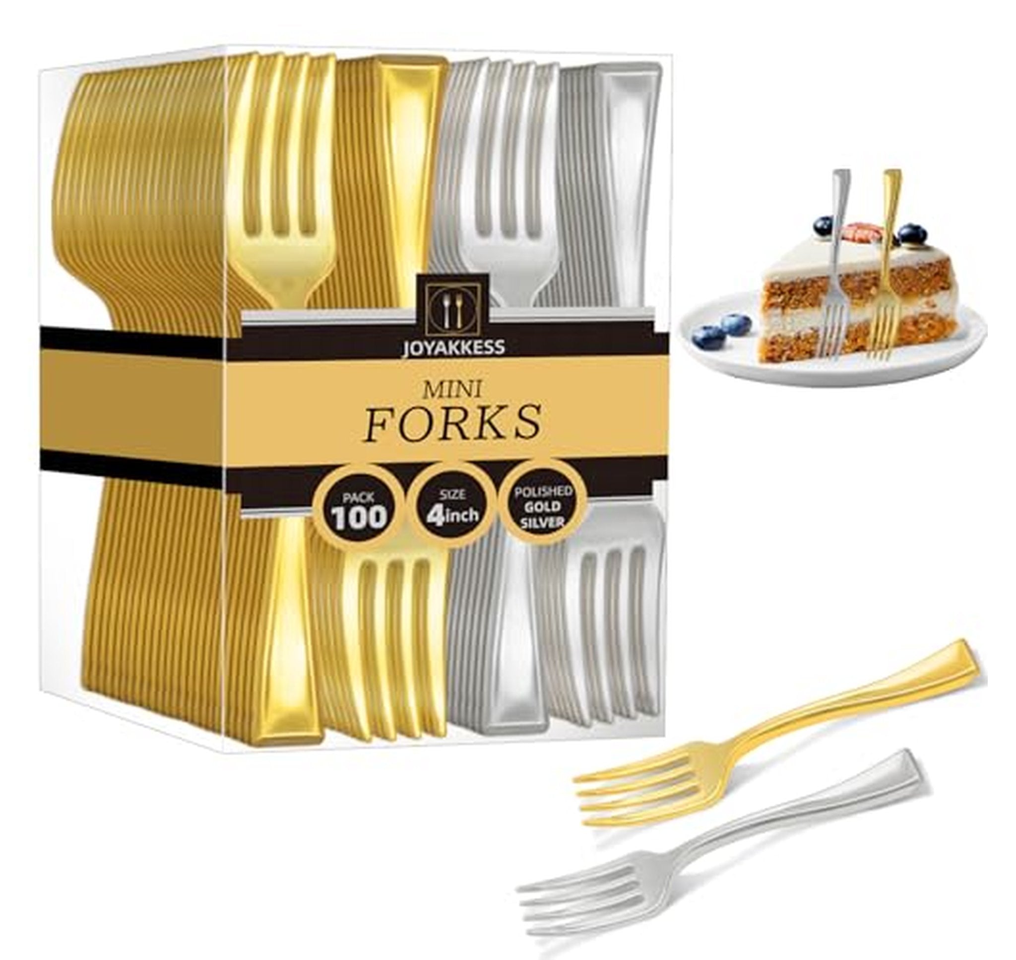 100 Count Heavy Duty Mini Plastic Appetizer Forks