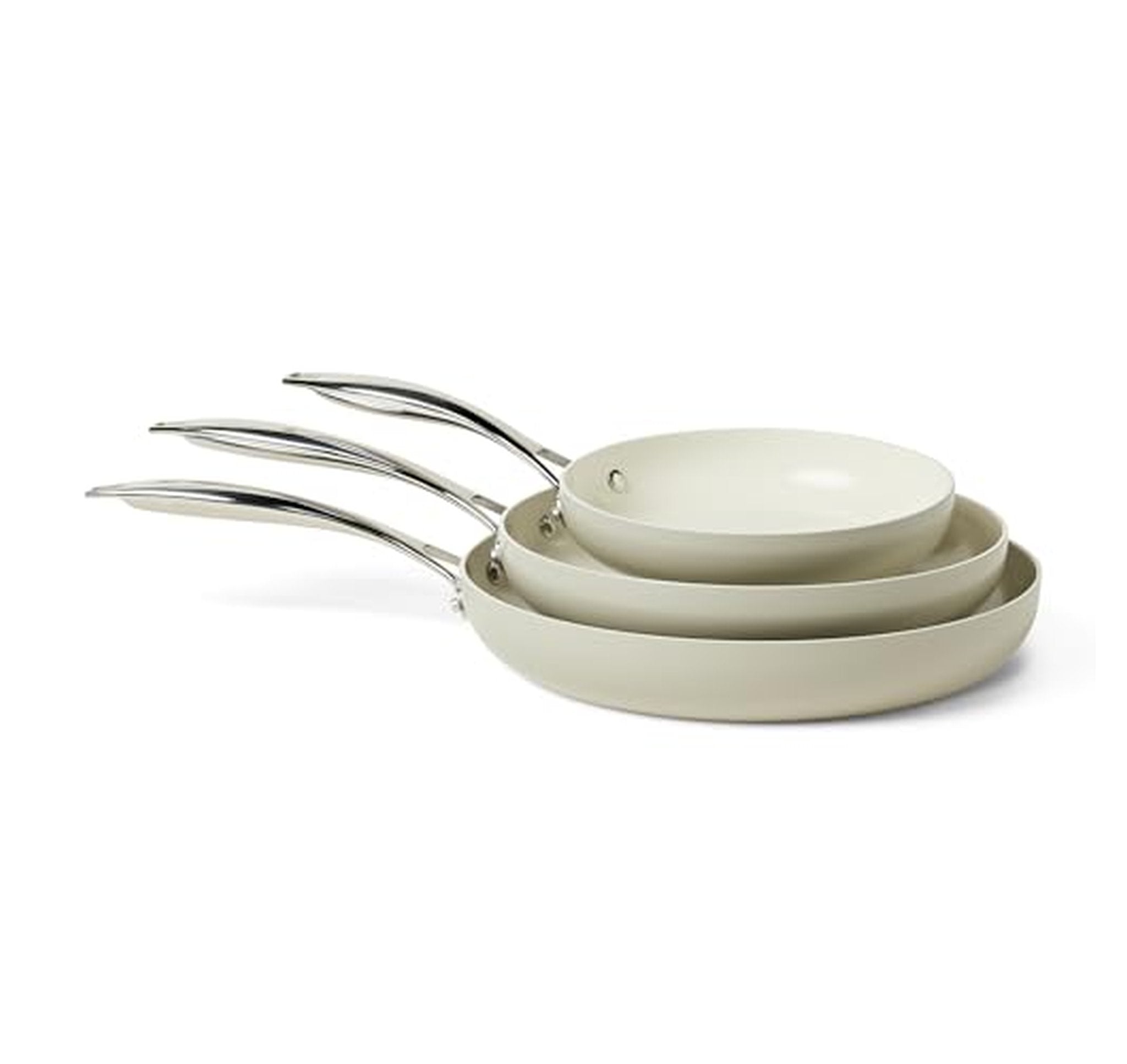 3 Piece Amazon Basics Ceramic Nonstick Frying Pan Set