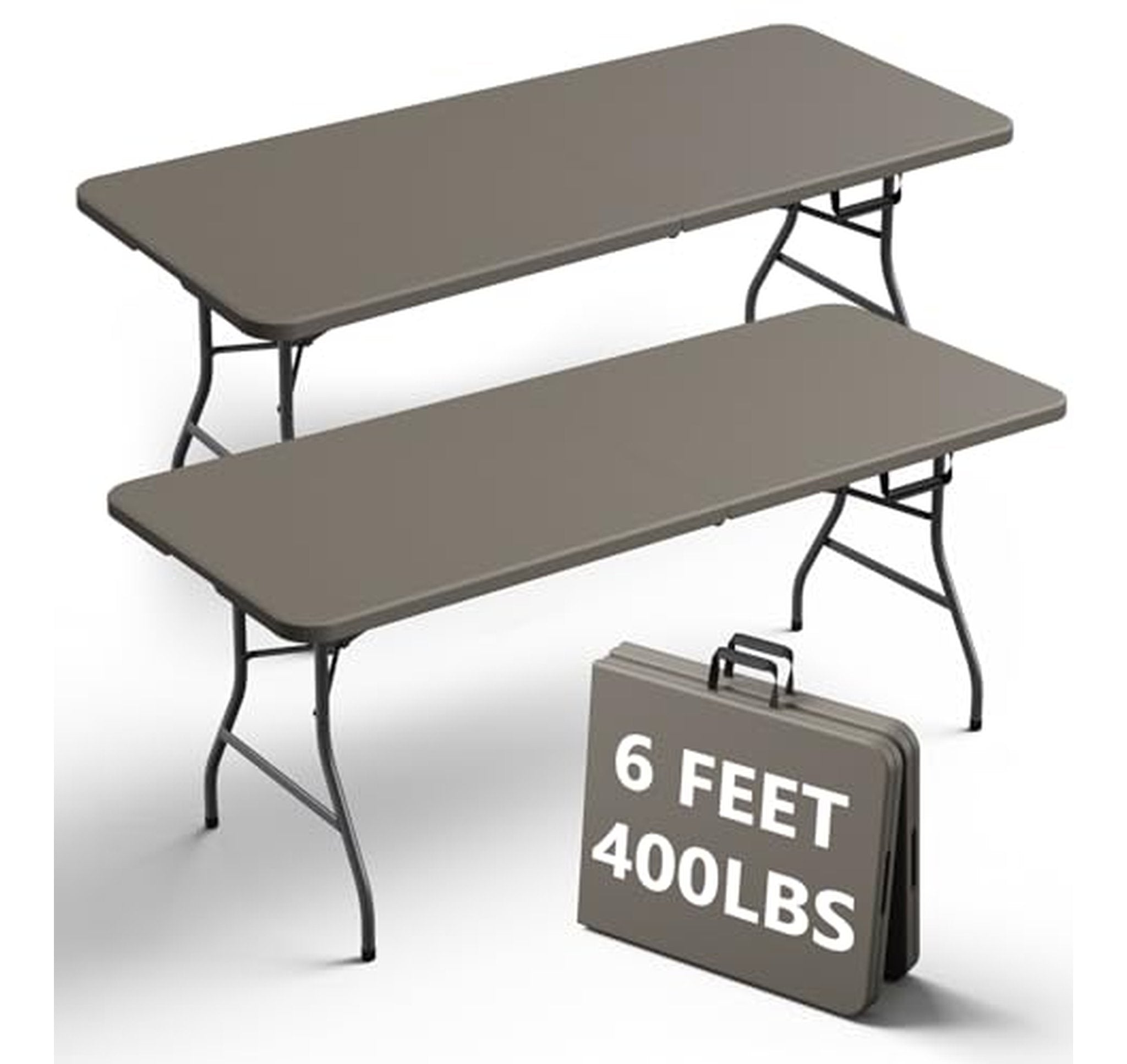 2 Pack Heavy Duty Folding Plastic Tables